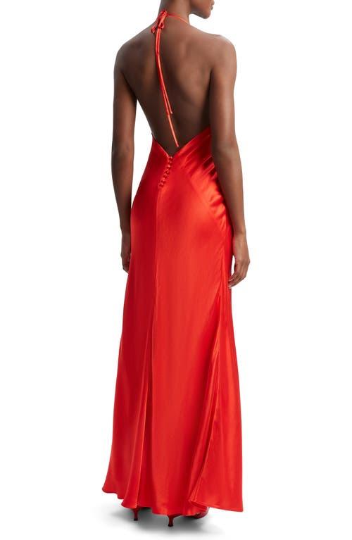 slim fit dress slacks Yve Sequin Satin Halter Dress main image 0