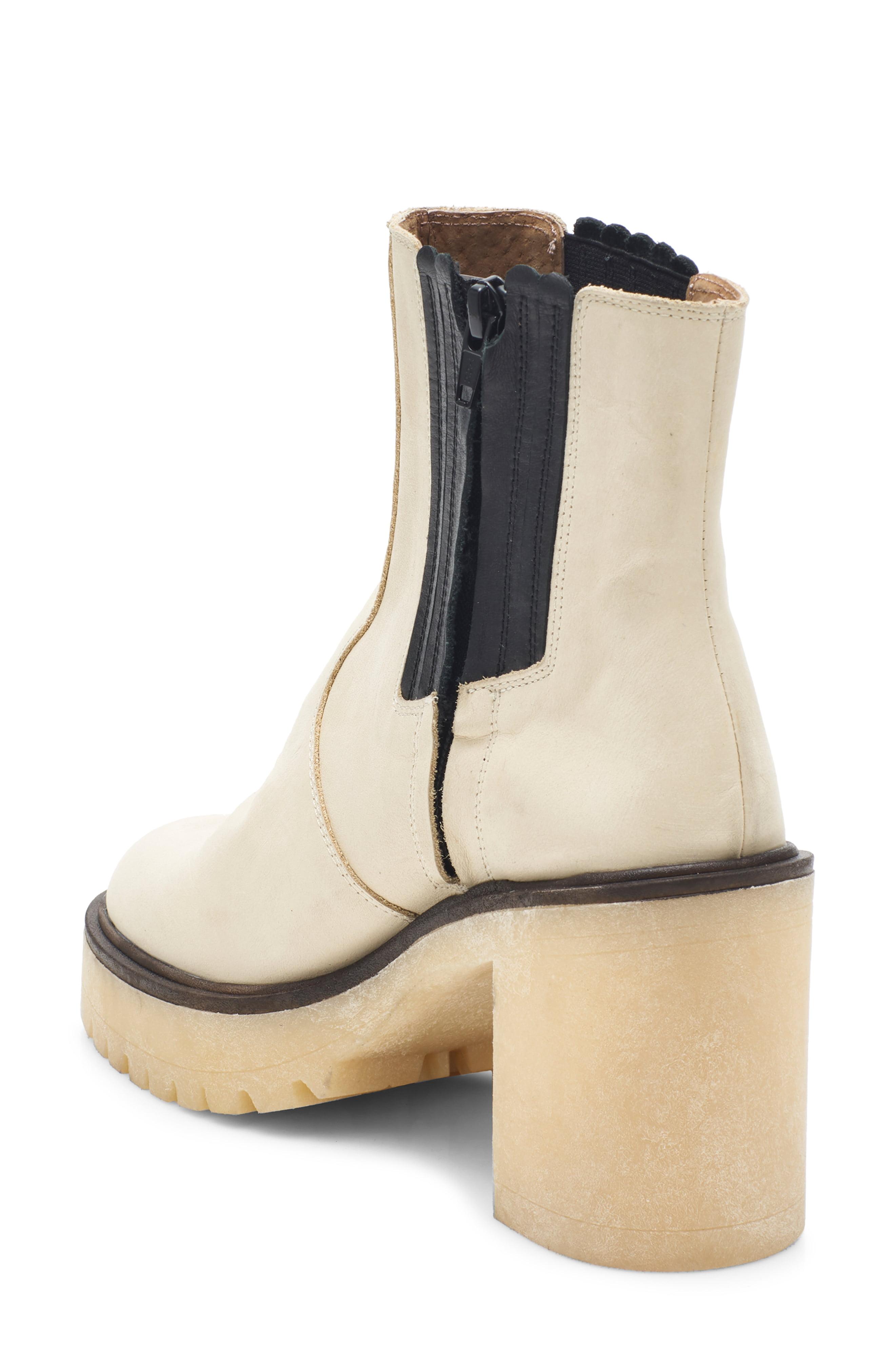 free people james chelsea boot white