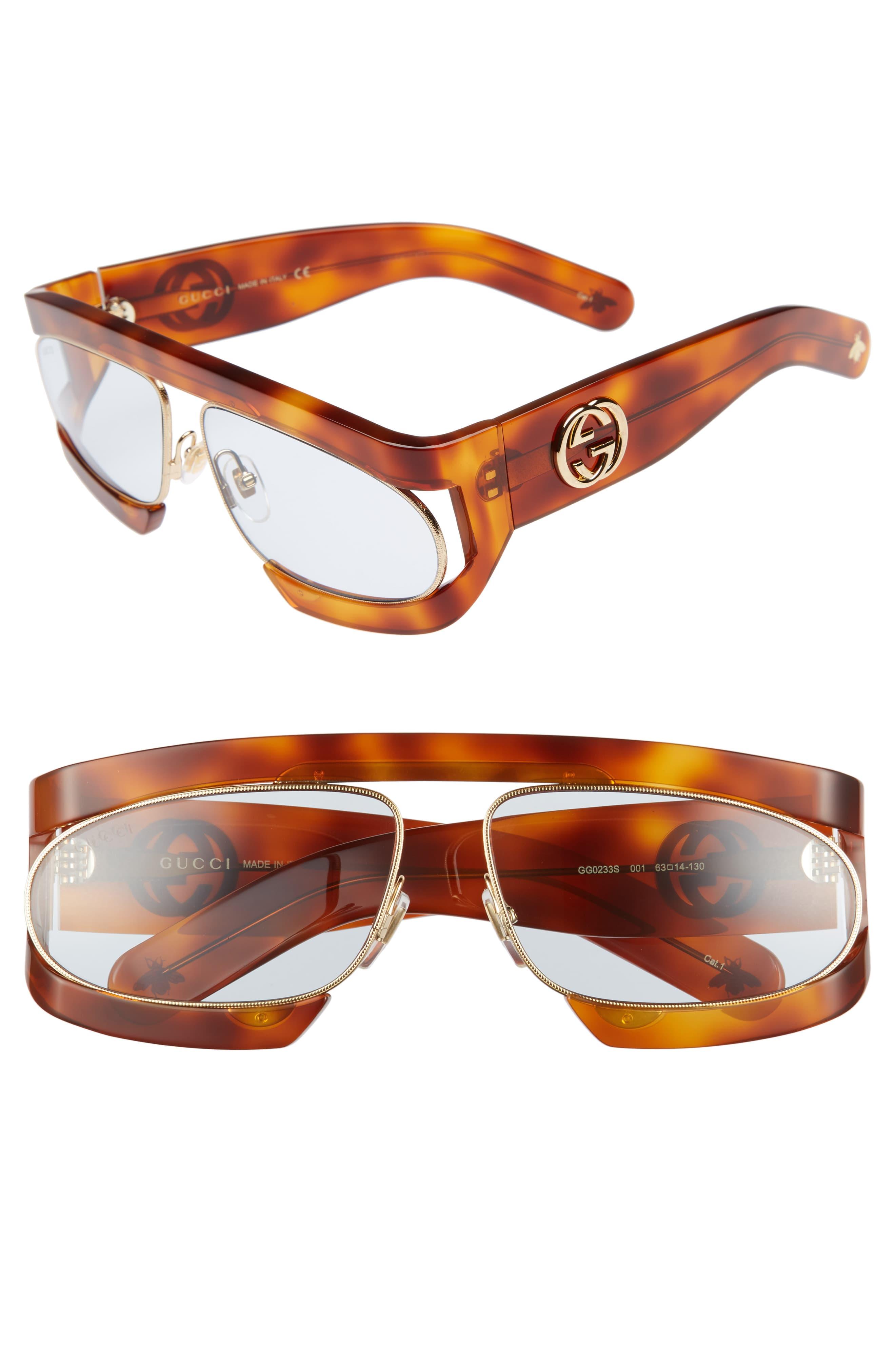 Gucci Satin Gg0233s Sunglasses - Lyst