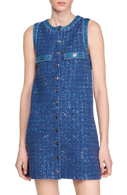 sandro-Blue-Palmare-Sequin-