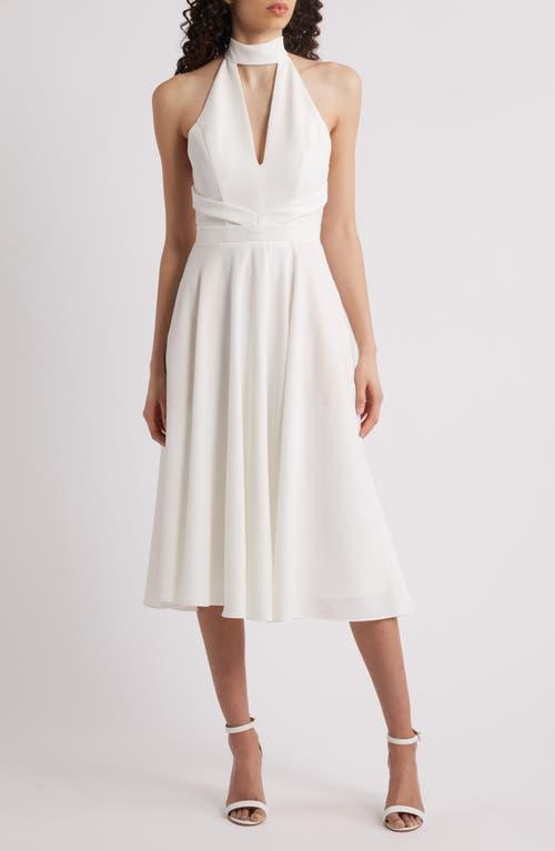 Black Halo Caelith Halter Midi Dress in White Lyst