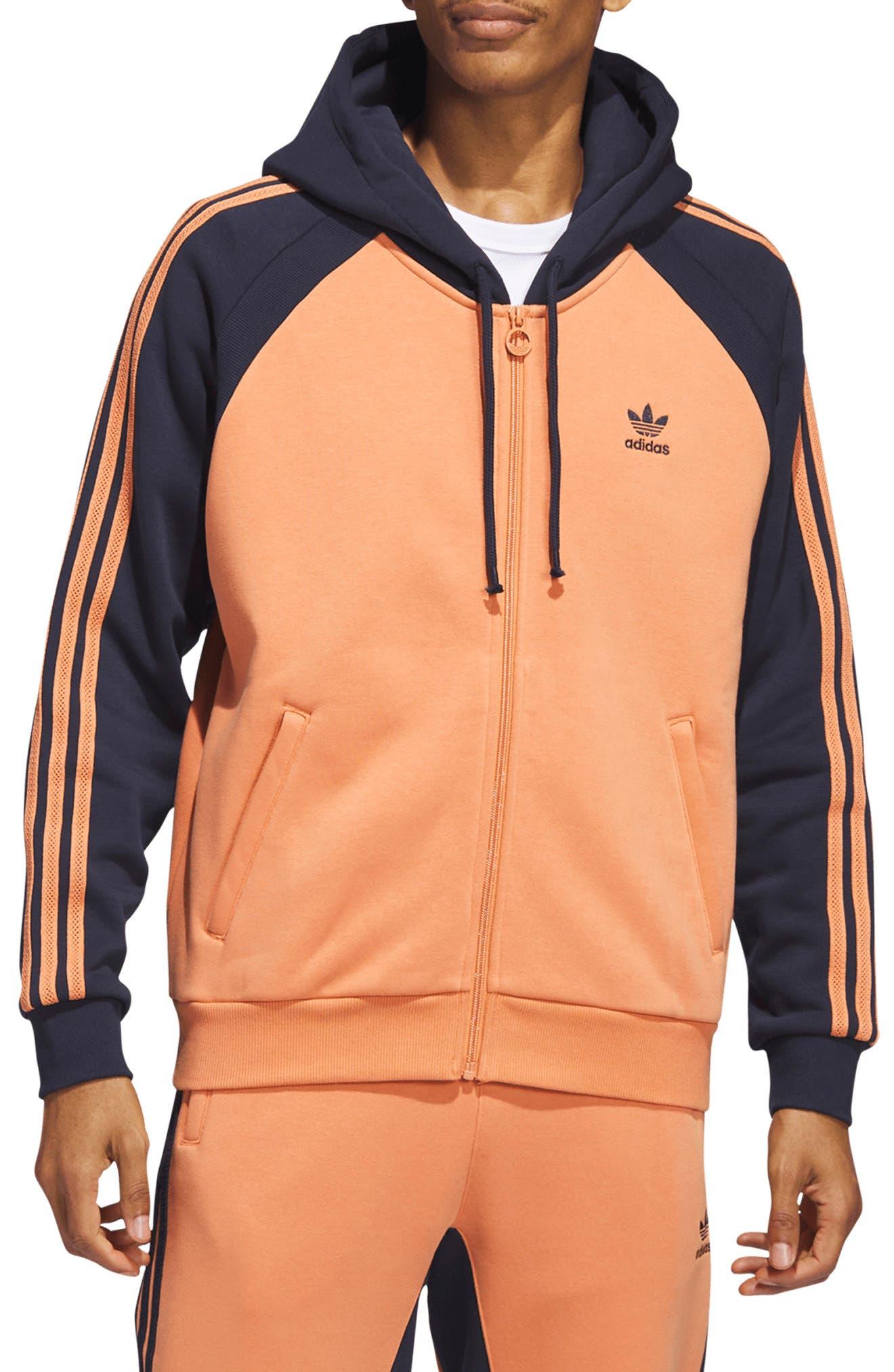 adidas Originals Sst Fleece Full Zip Hoodie in Orange for Men | Lyst