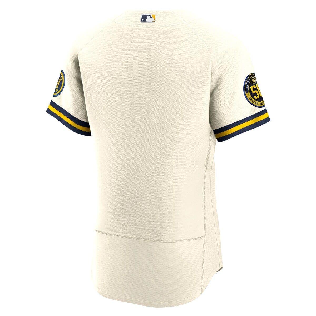 Nike Cream Milwaukee Brewers Home Authentic Team Jersey At Nordstrom in  Natural for Men