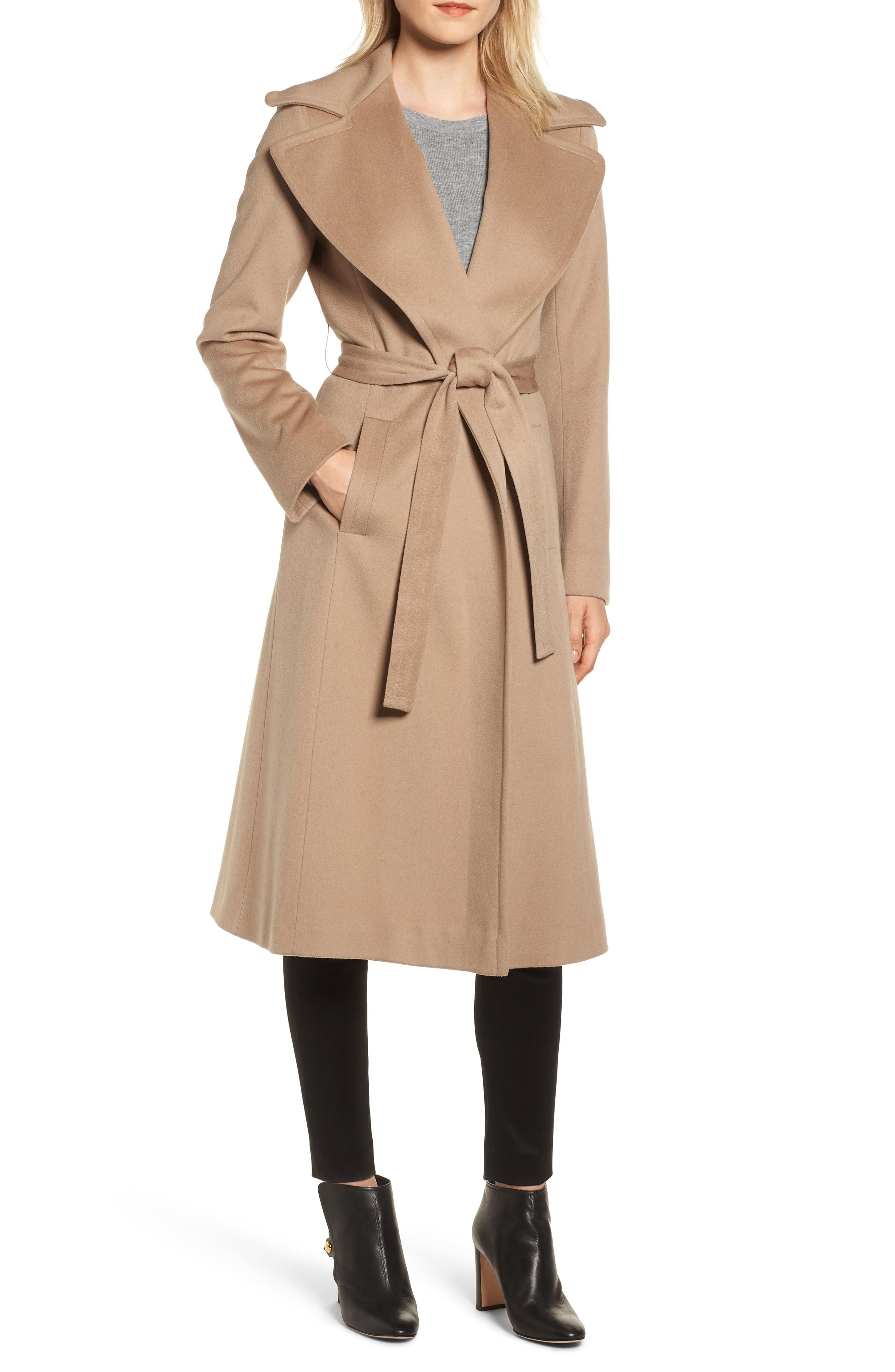 fleurette maxi wrap wool coat