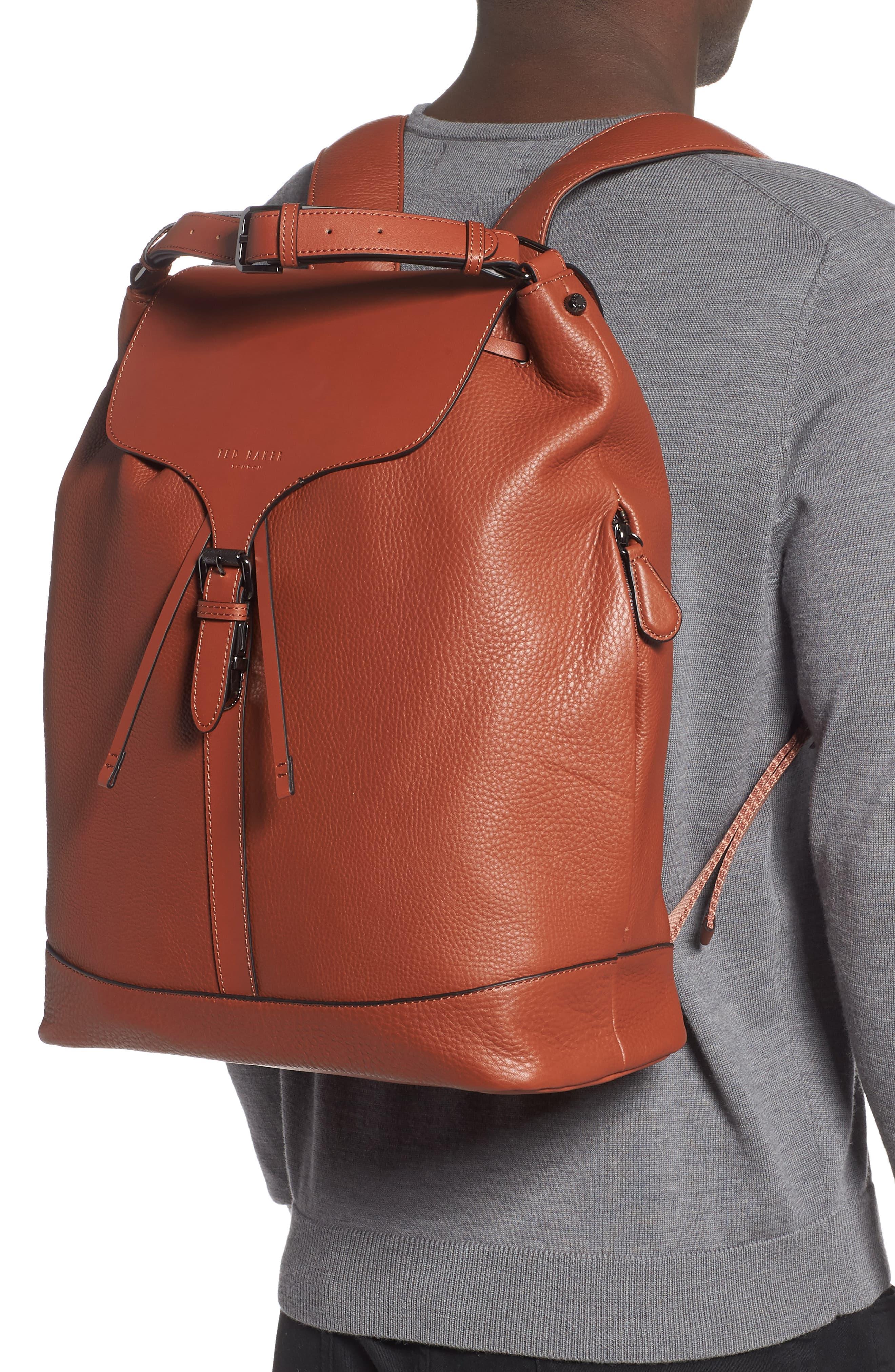 ted baker mens leather backpack
