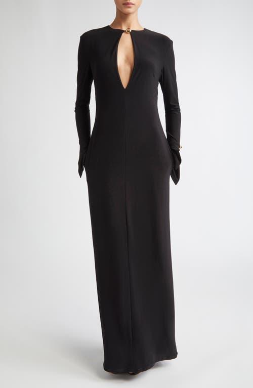 sylvie web stretch jersey dress Brandon Maxwell The Sylvie Cutout Stretch-jersey Gown In Black