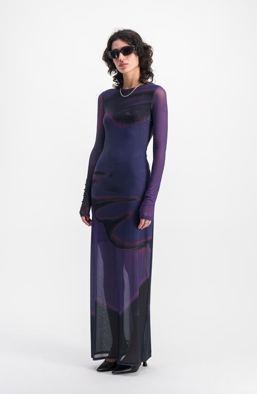 Saemdi Maxi Mesh Dress in Blue | Lyst Saemdi Maxi Mesh Dress in Blue | Lyst