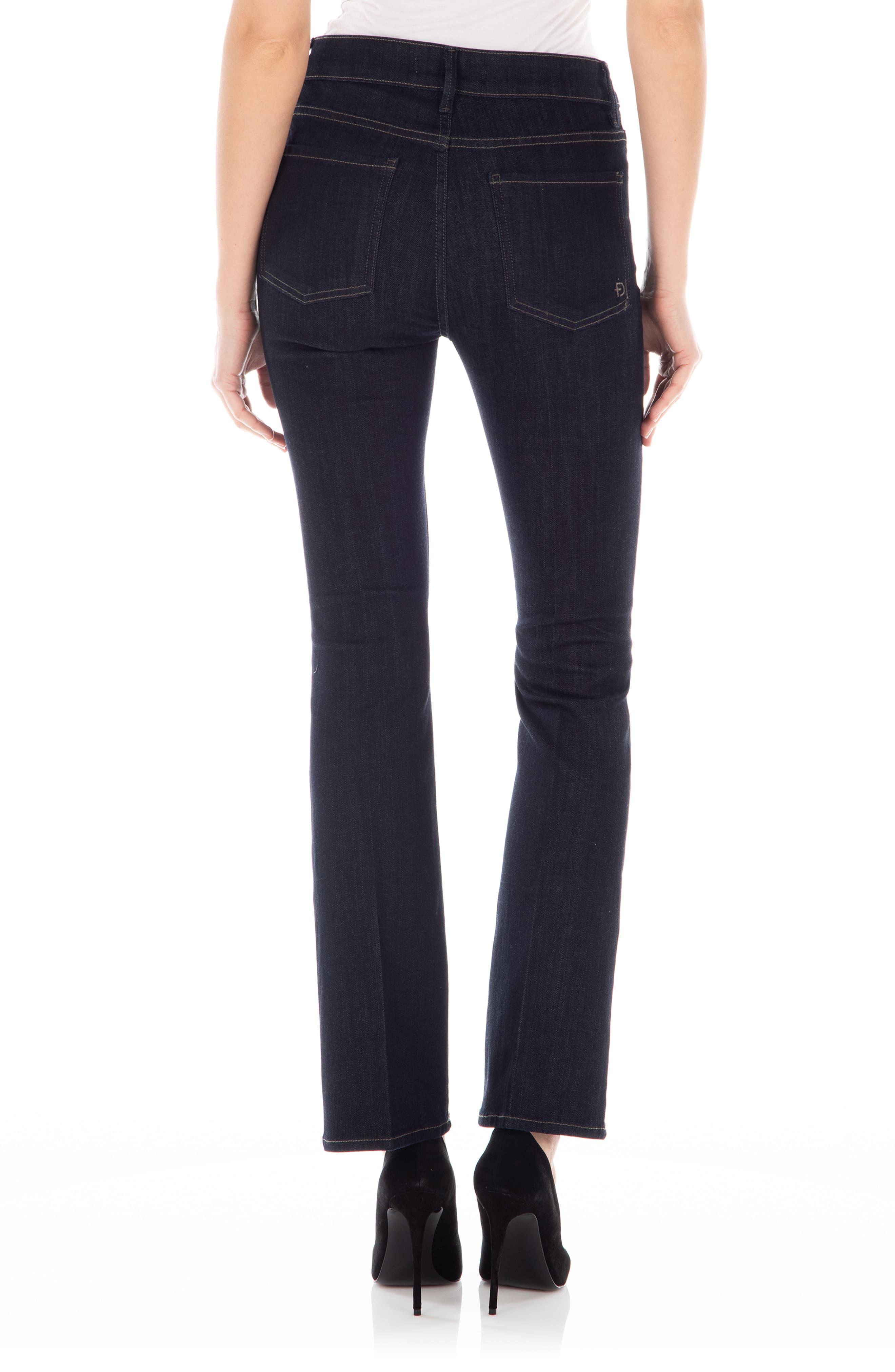 high waisted slim bootcut jeans