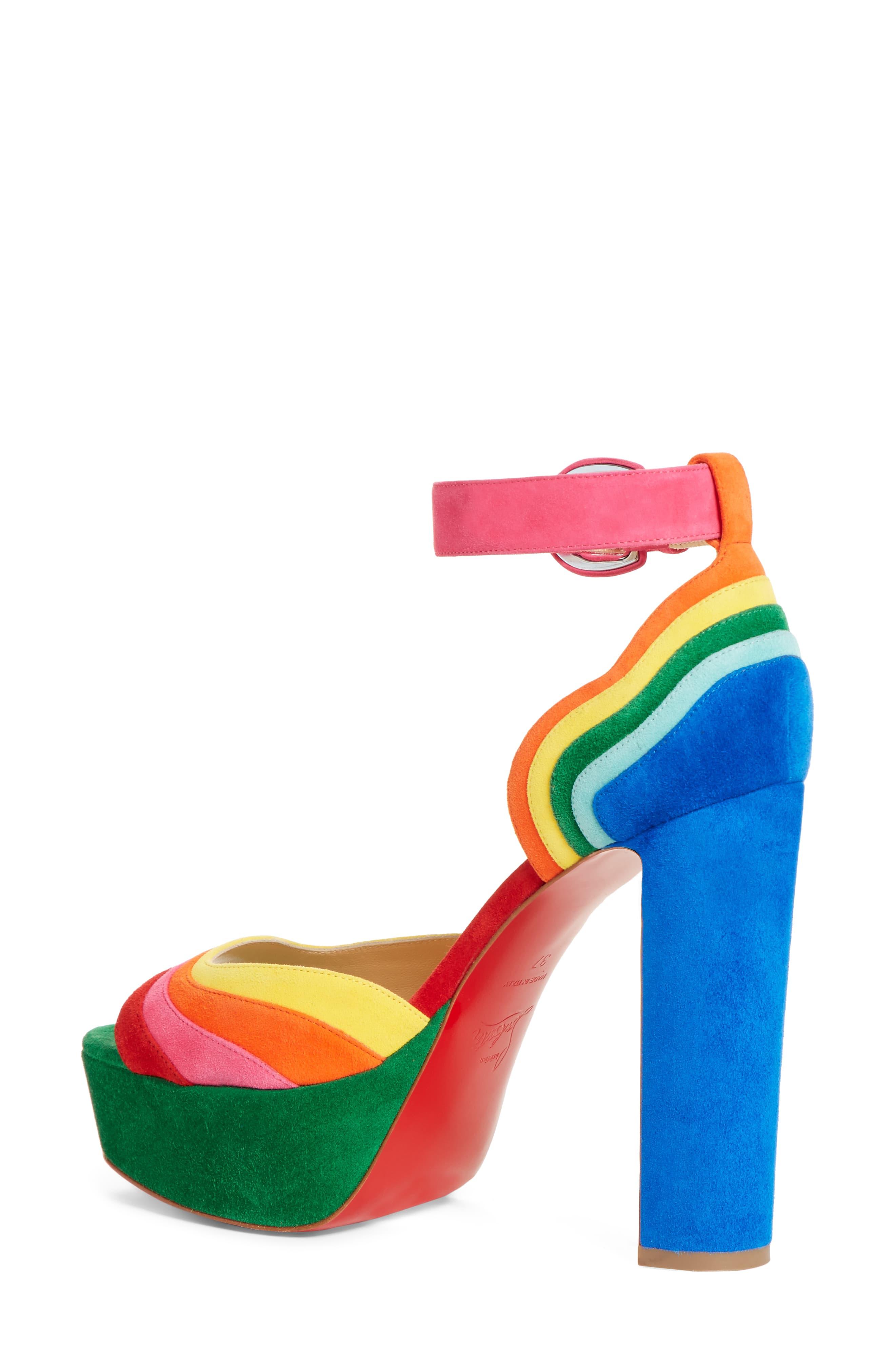 degratissimo rainbow platform sandal