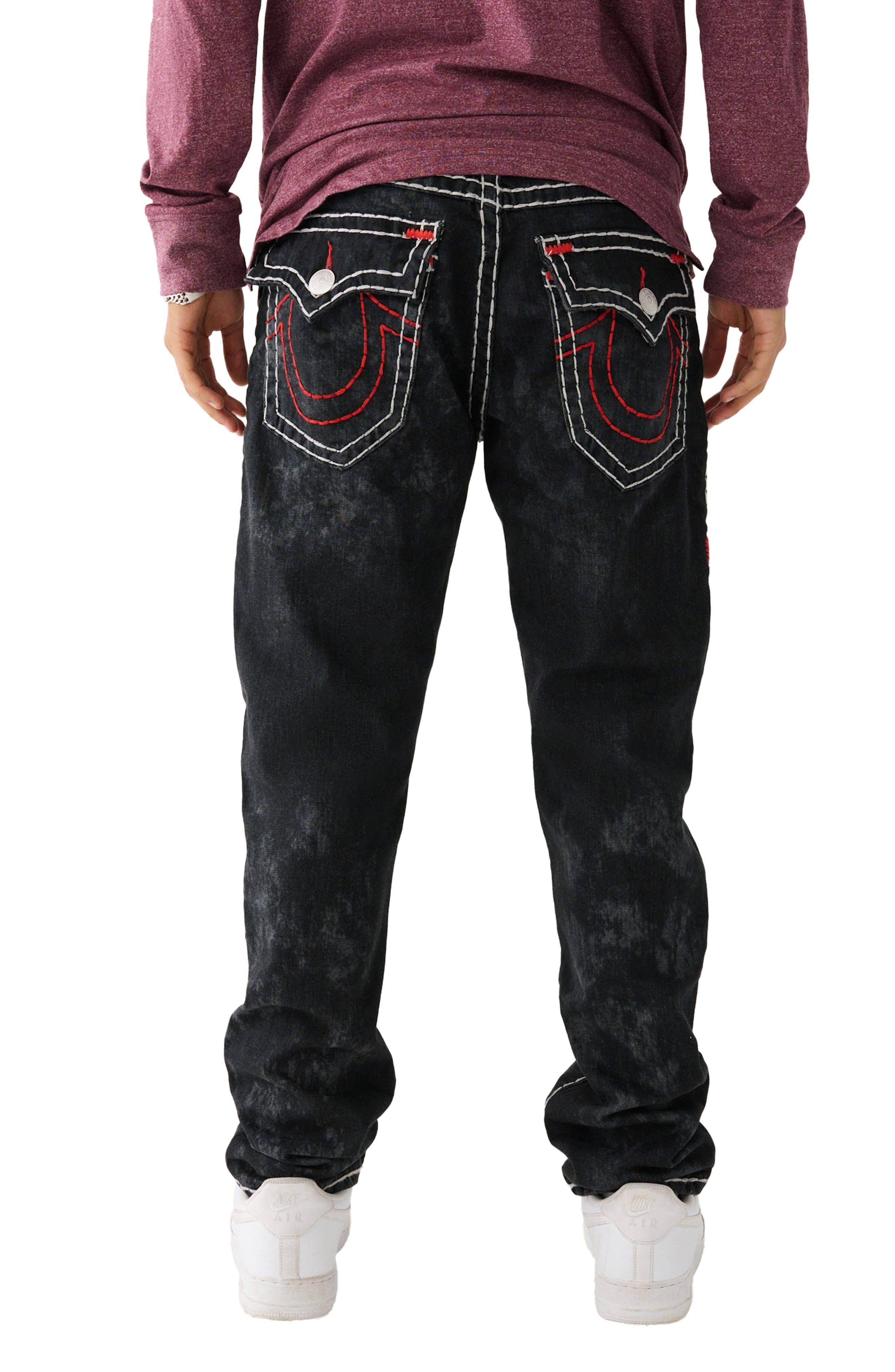 Black and red 2025 true religion jeans