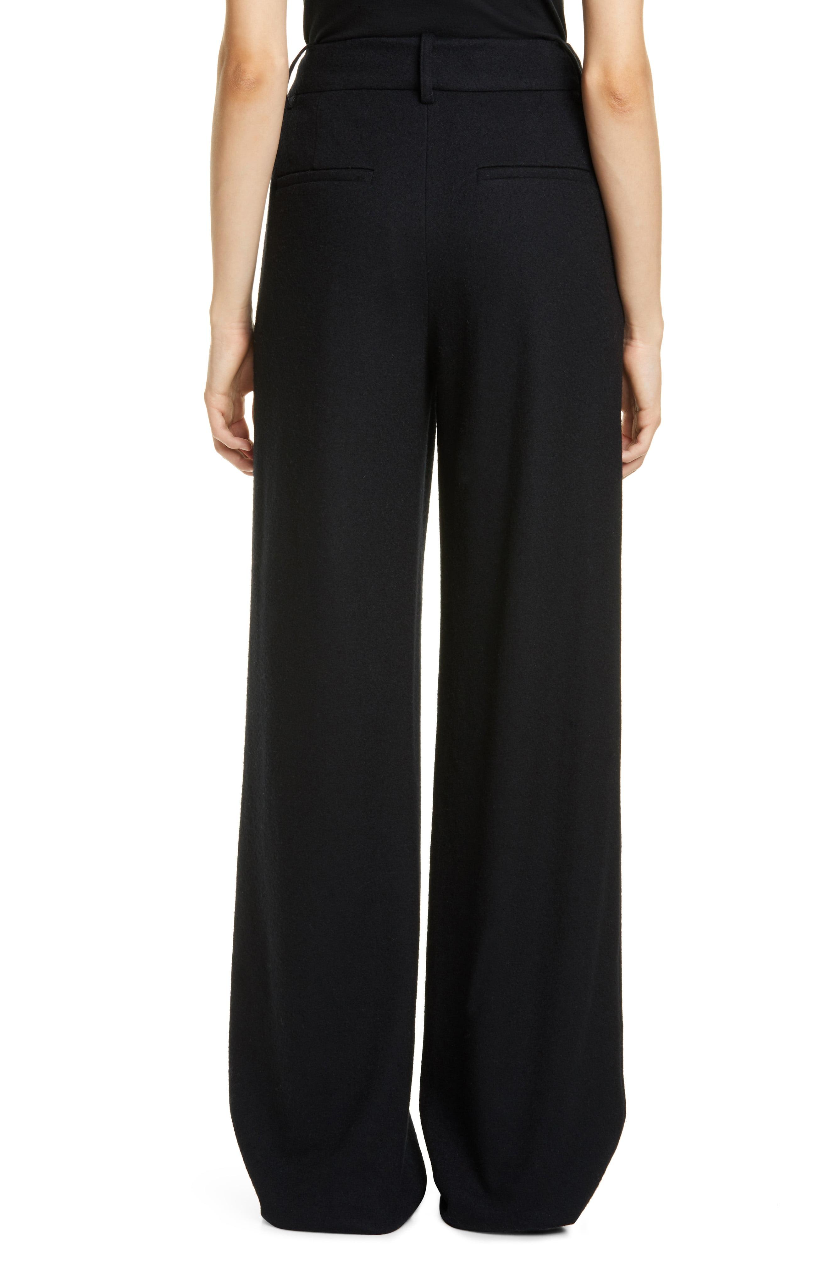 Vince Cozy Wide Leg Wool Blend Pants in Black - Lyst