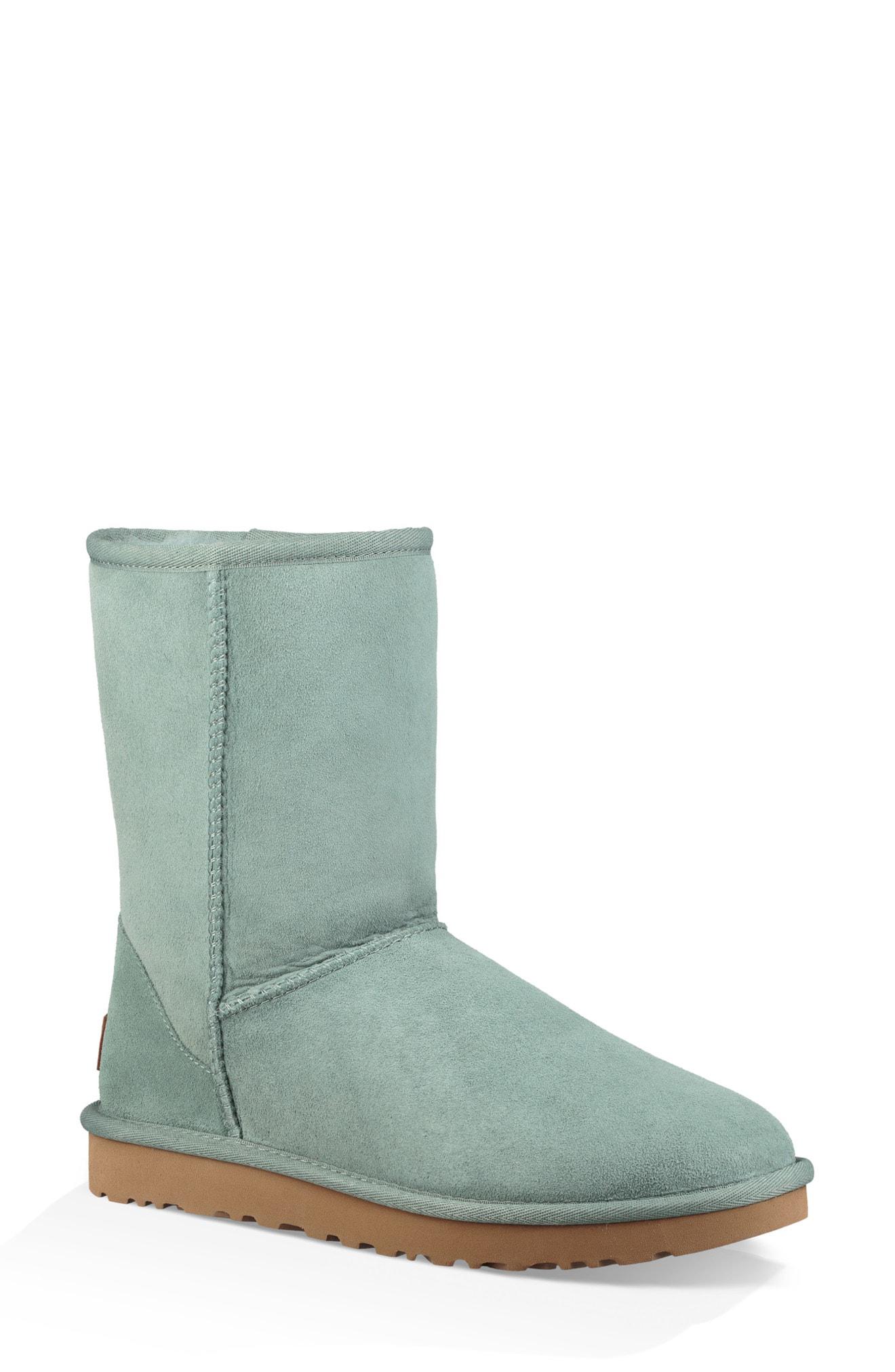 ugg short wool lined leather boot