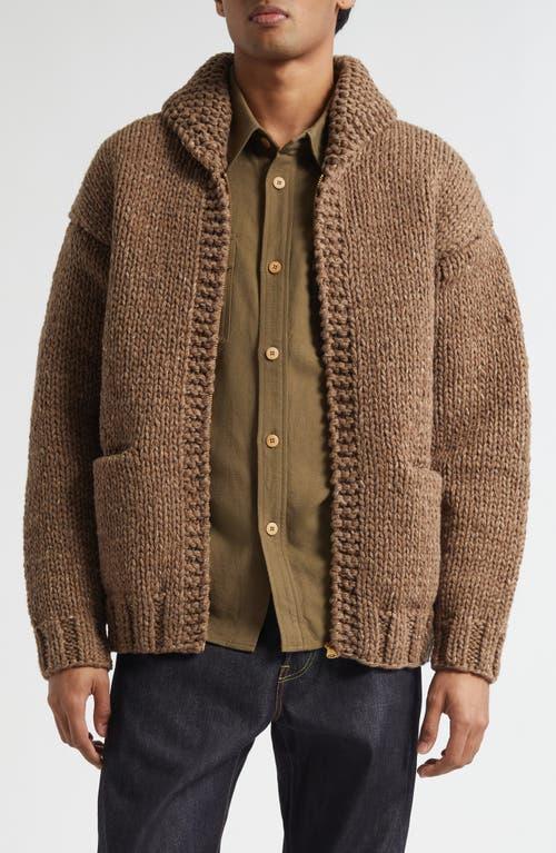 Visvim Hand Knit Full Zip Wool & Cashmere Cardigan in Brown for