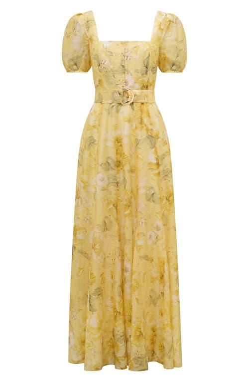EVER NEW Marigold Belted Maxi Dress in Yellow | Lyst