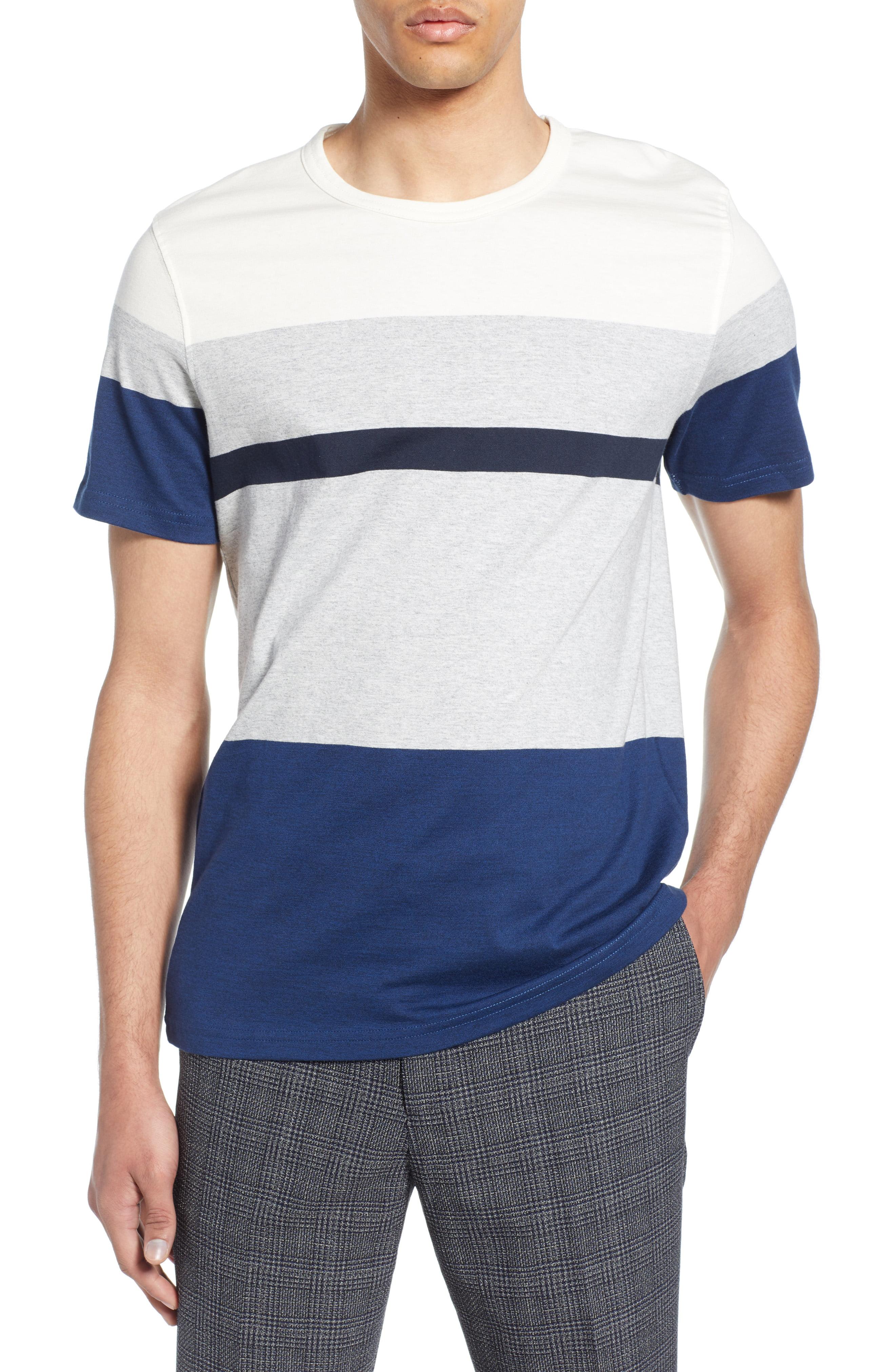 SELECTED Colorblock T-shirt in Blue for Men - Lyst