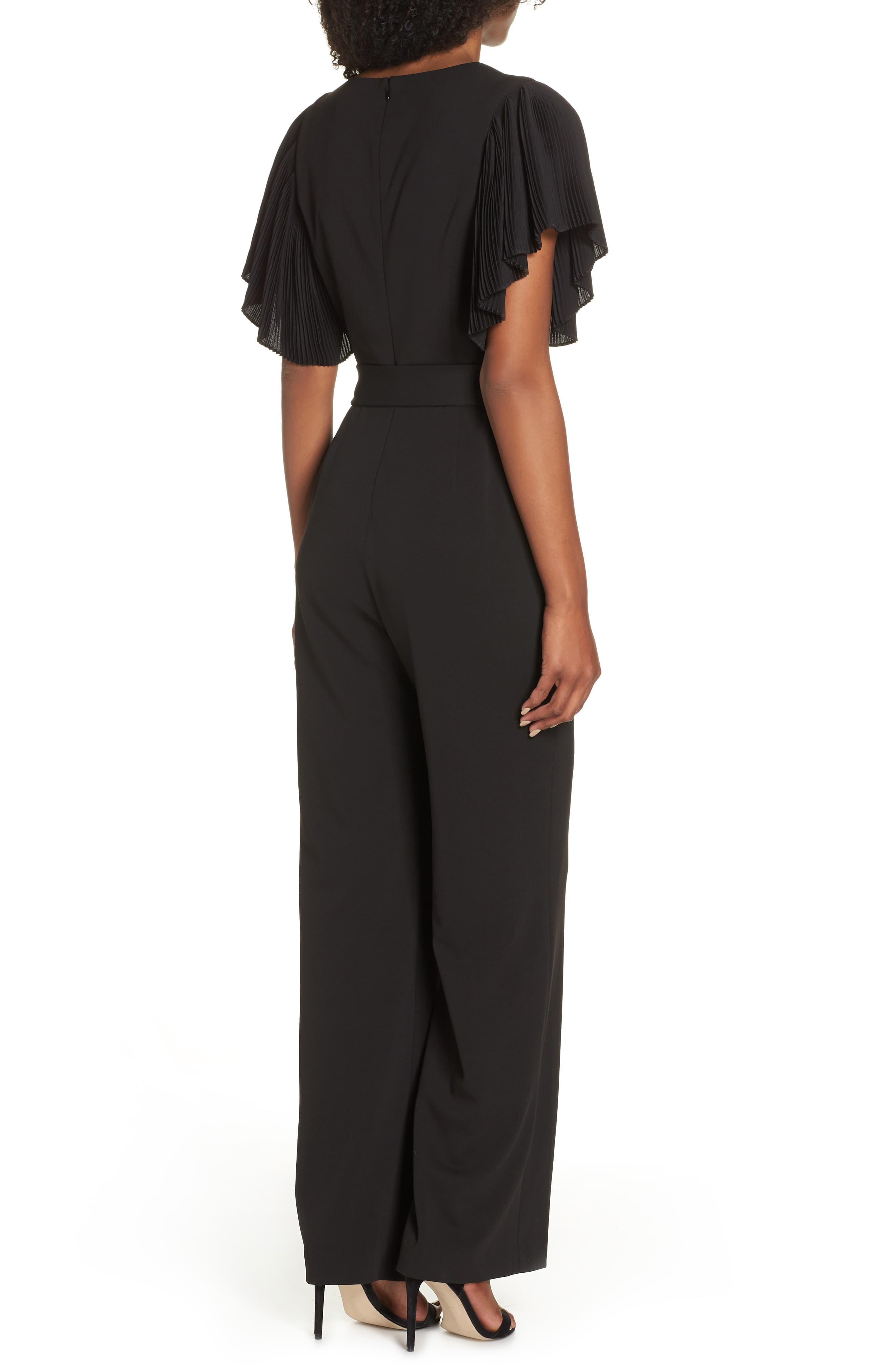 eliza j pleated sleeve jumpsuit