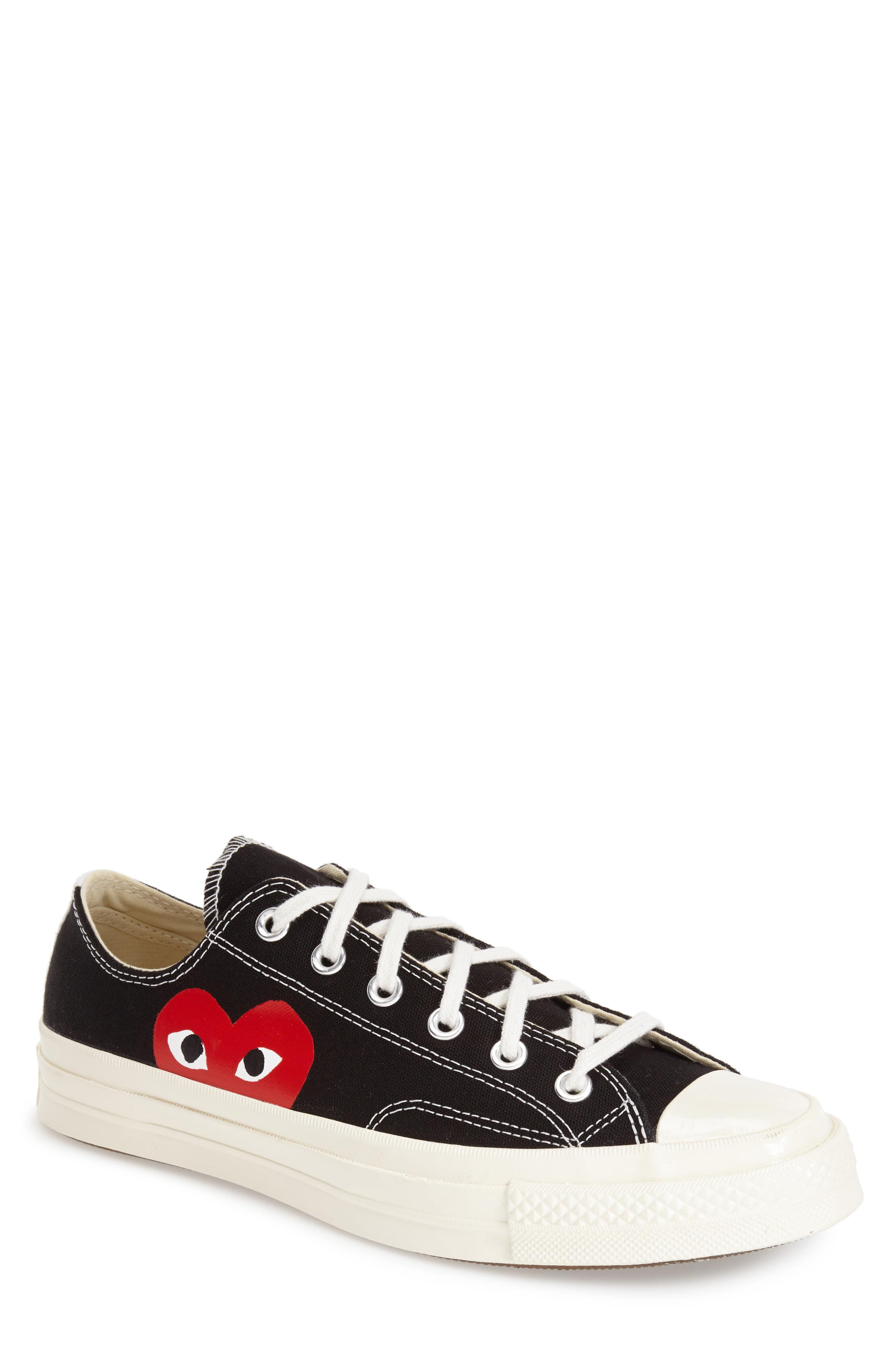 Comme Des Garcons Canvas Comme Des Garcons Play X Converse Chuck Taylor Hidden Heart Low Top Sneaker In Black Save 10 Lyst