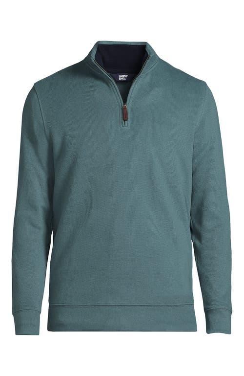 Lands End Bedford Rib Quarter Zip Sweater in Blue for Men Lyst