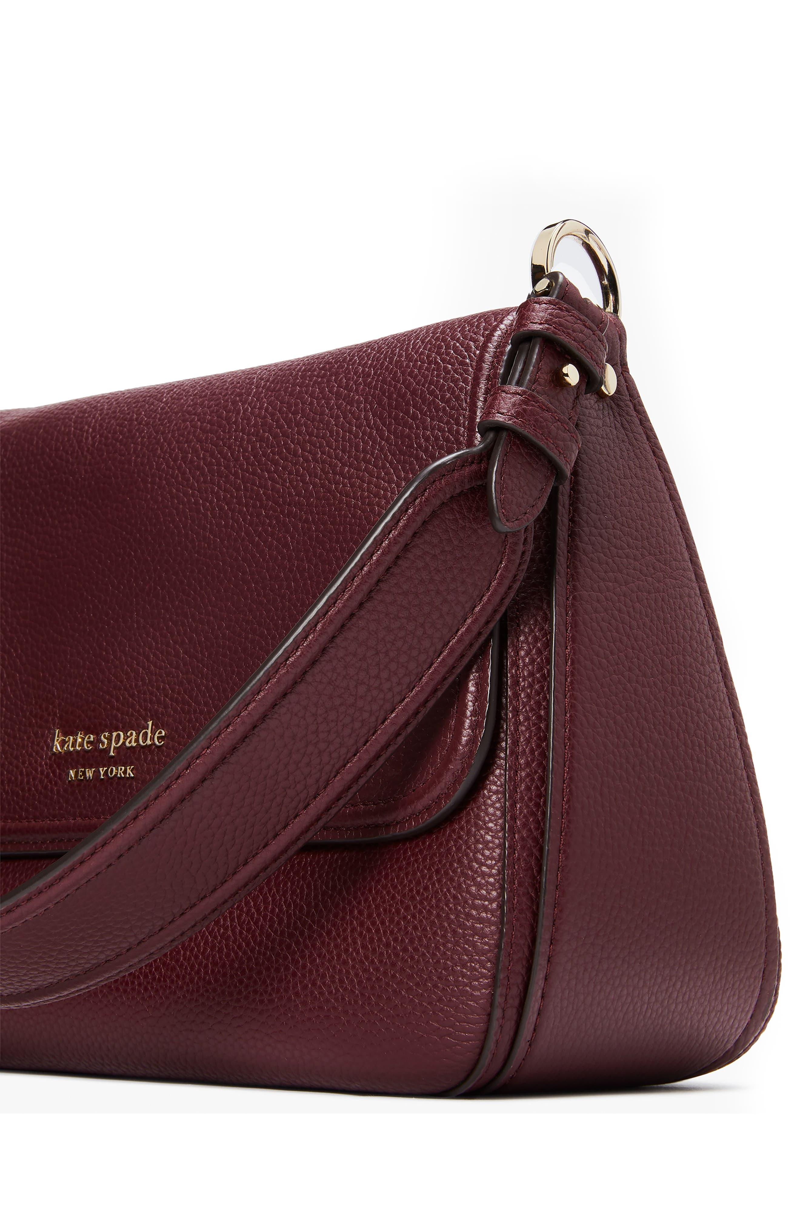 Kate Spade New York Hudson Pebbled Leather Medium Convertible Crossbody - Cordovan