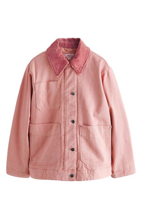 Next Pink Corduroy Shacket Next Corduroy Collar Zip Denim Jacket