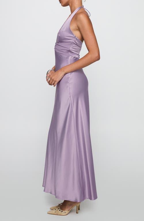 open lace back dress Embellished Bandeau Ruffle Maxi Dress in Plum - 4 main image 0