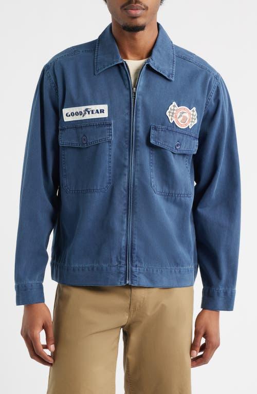 Brixton X Goodyear Patch Jacket in Blue for Men | Lyst