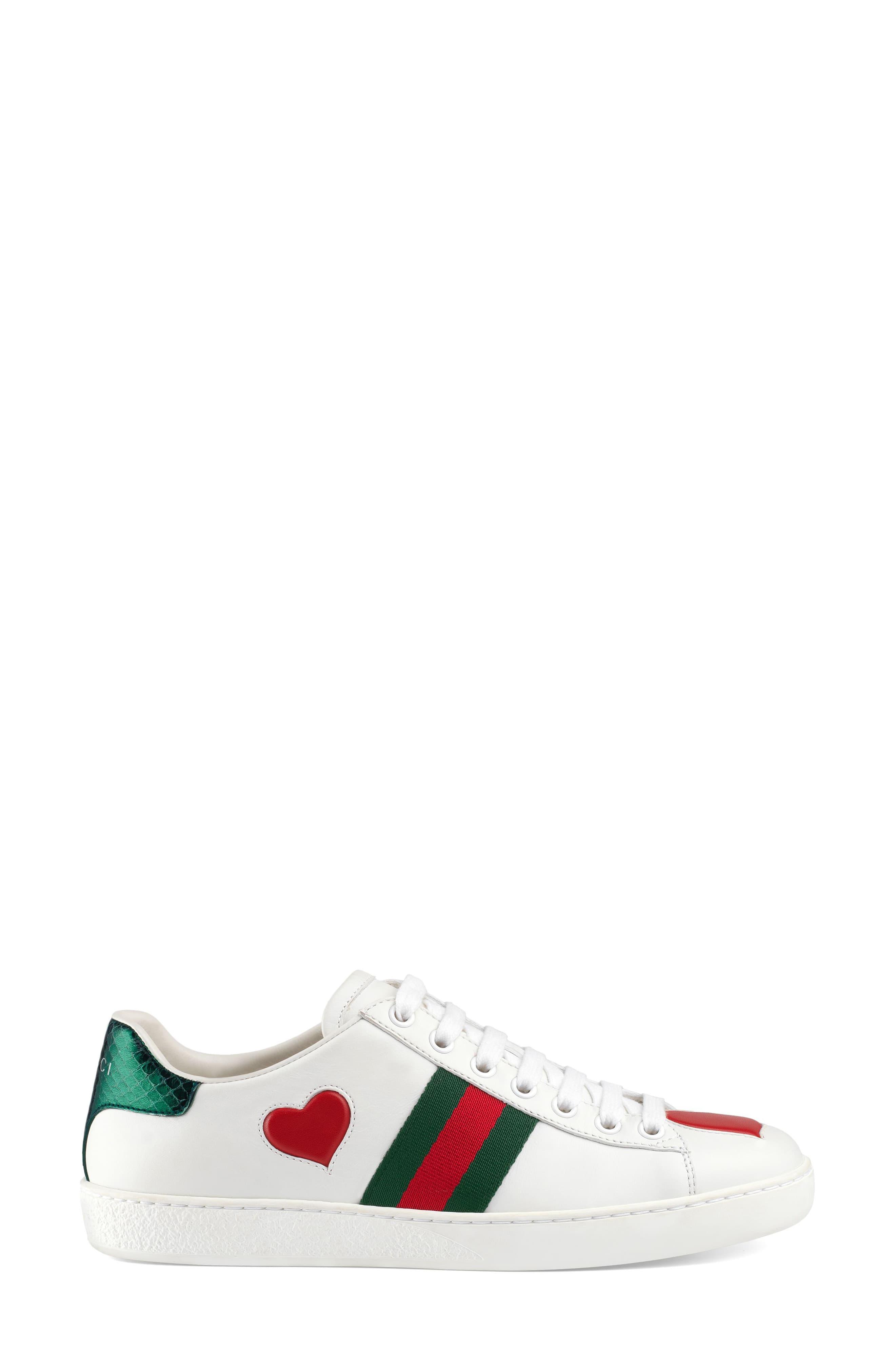 gucci new ace heart sneakers