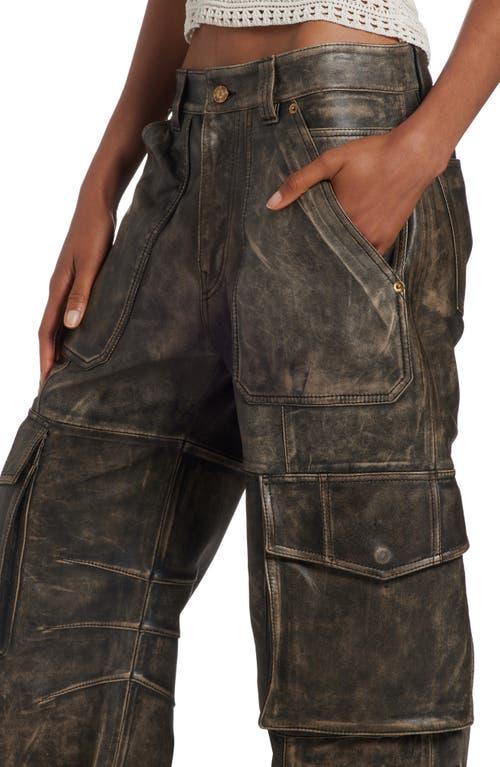 【関税&送料込】Golden  Deluxe Brand Trousers Golden Goose Leather Cargo Pants in Black | Lyst