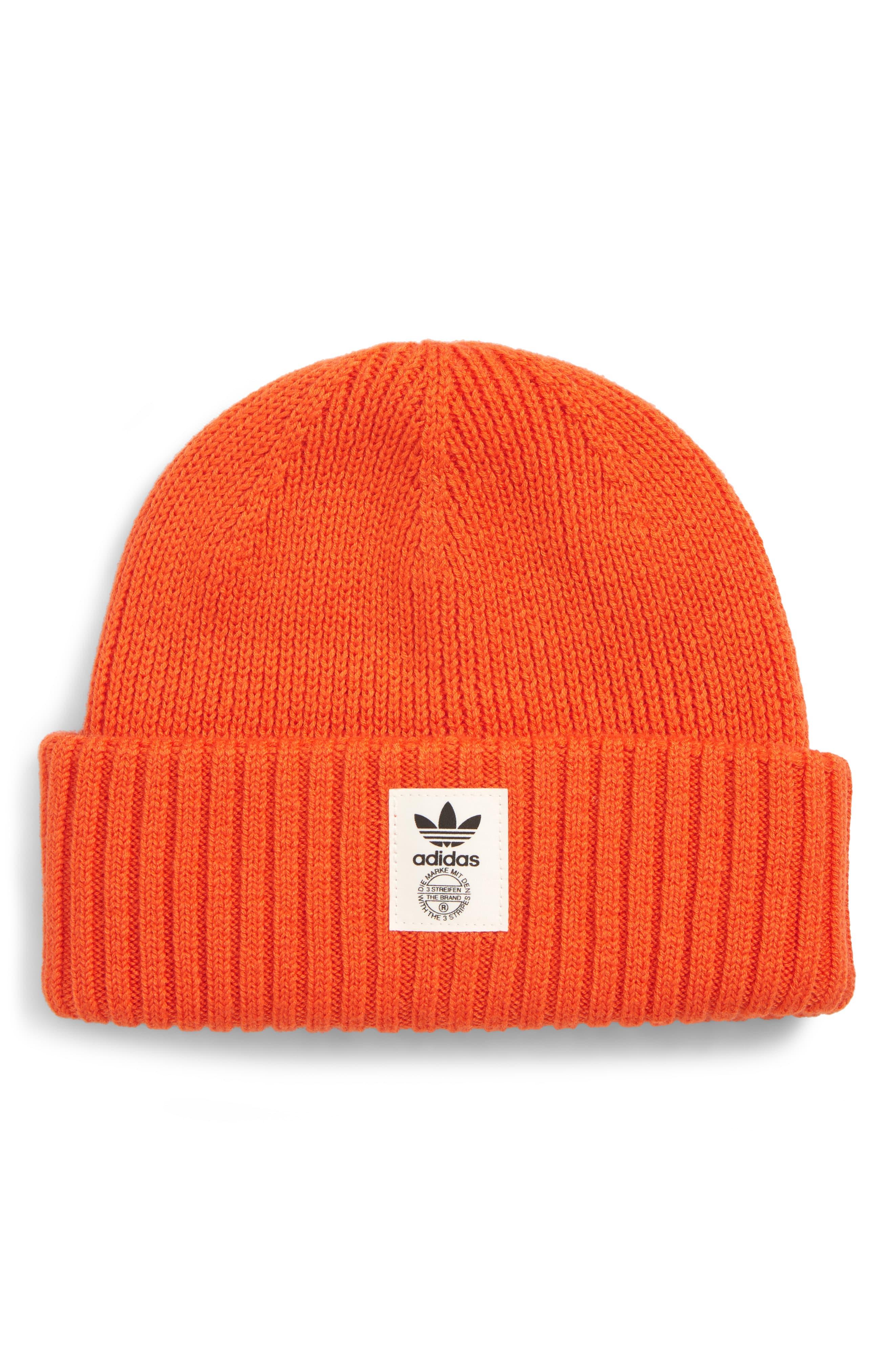 orange adidas beanie