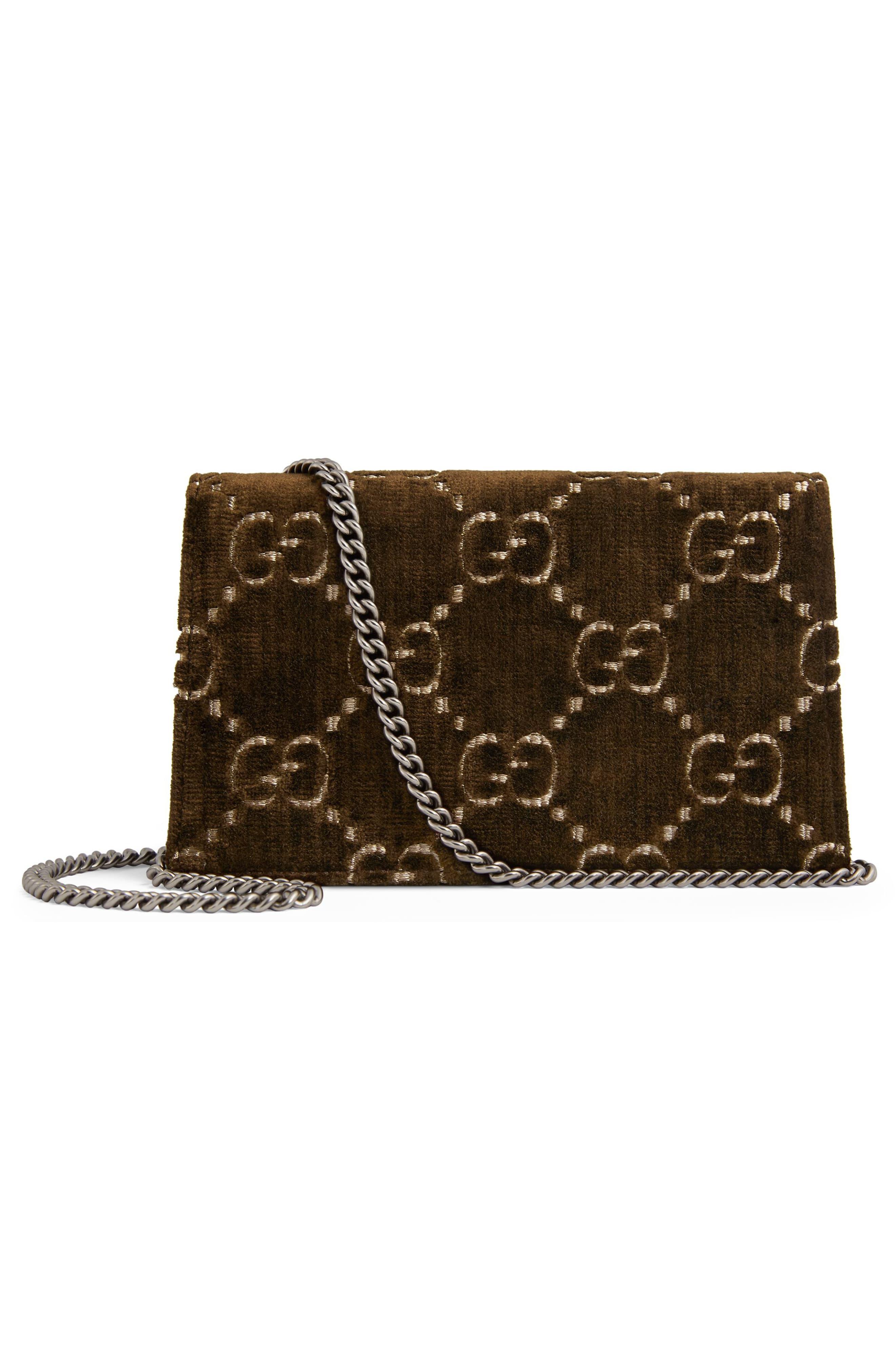 supermini dionysus double g velvet shoulder bag
