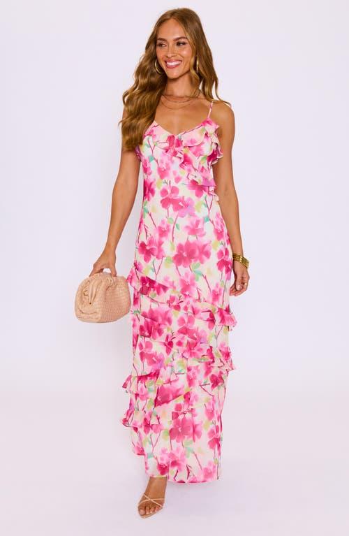 vici pink floral dress Rose Bound Floral Midi Dress  VICI