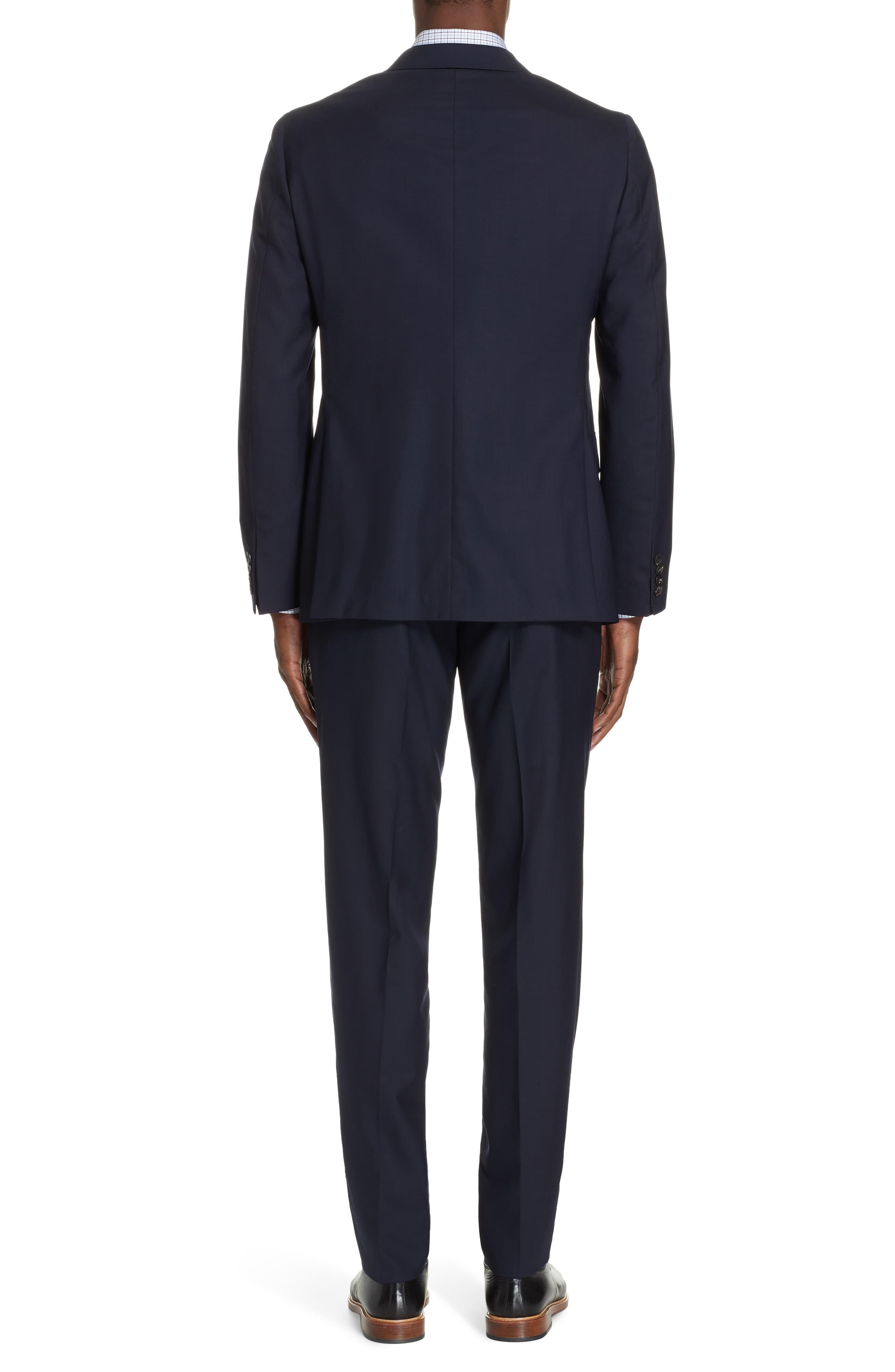 Boglioli Milano Slim Fit Solid Wool Suit in Navy (Blue) for Men - Lyst