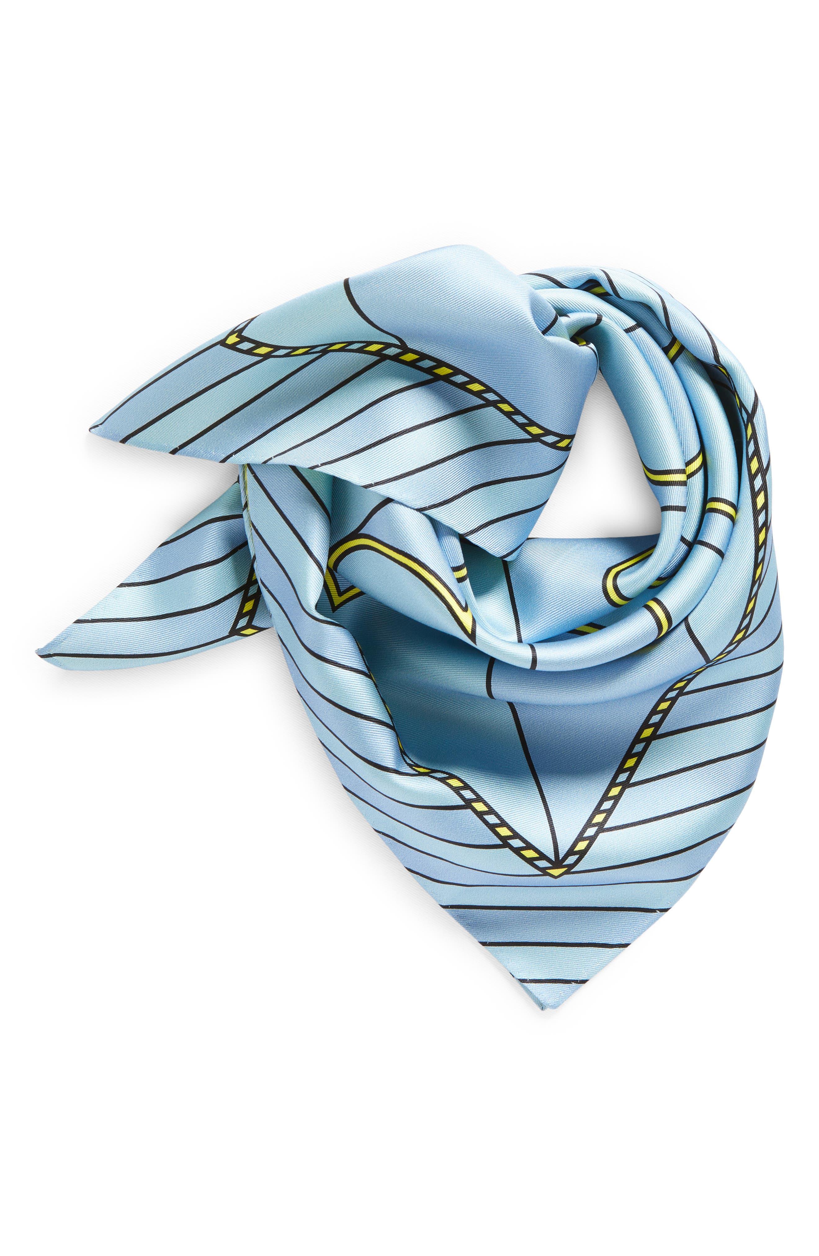 3D T Monogram Double-Sided Silk Square Scarf : Women's Accessories, Scarves
