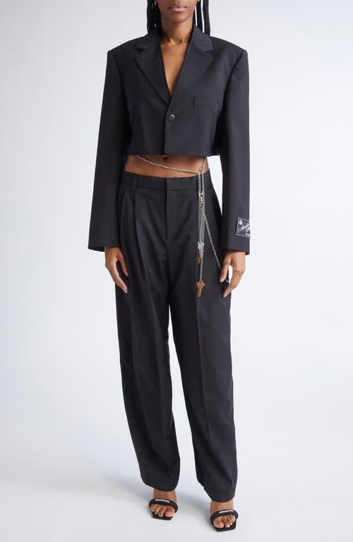 Alexander Wang Pleated Balloon Leg Pants With Detachable Chain 
