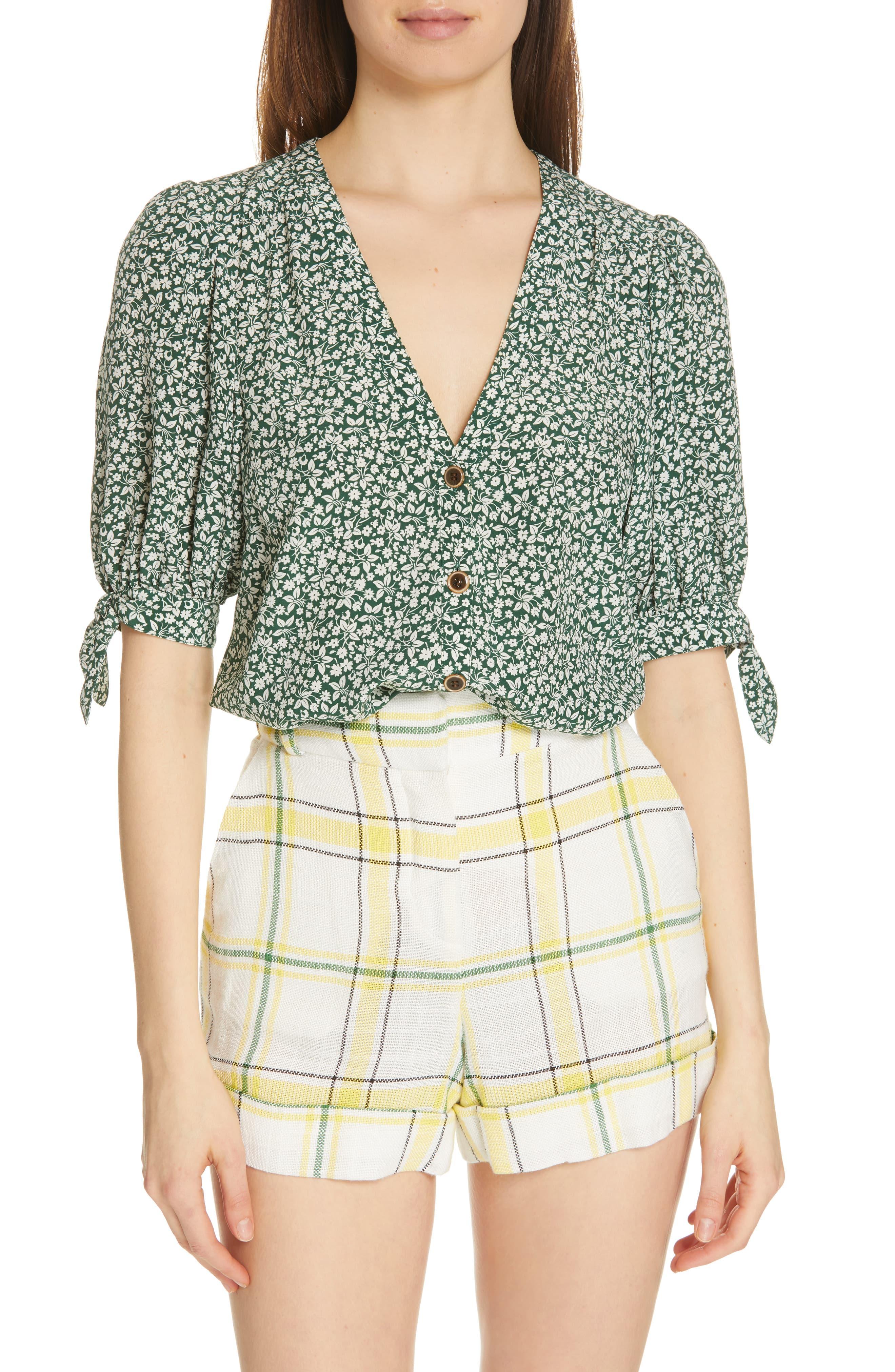 veronica beard floral top