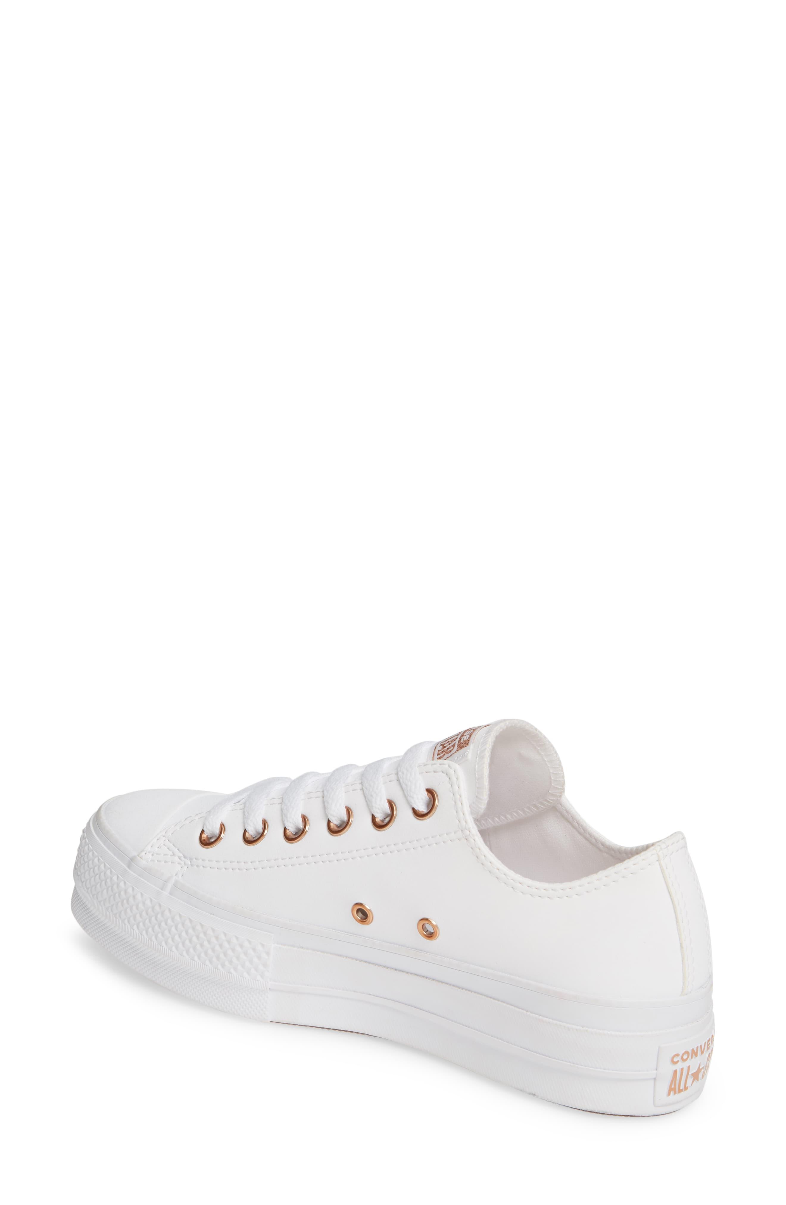 white & gold chuck taylor all star craft ox trainers