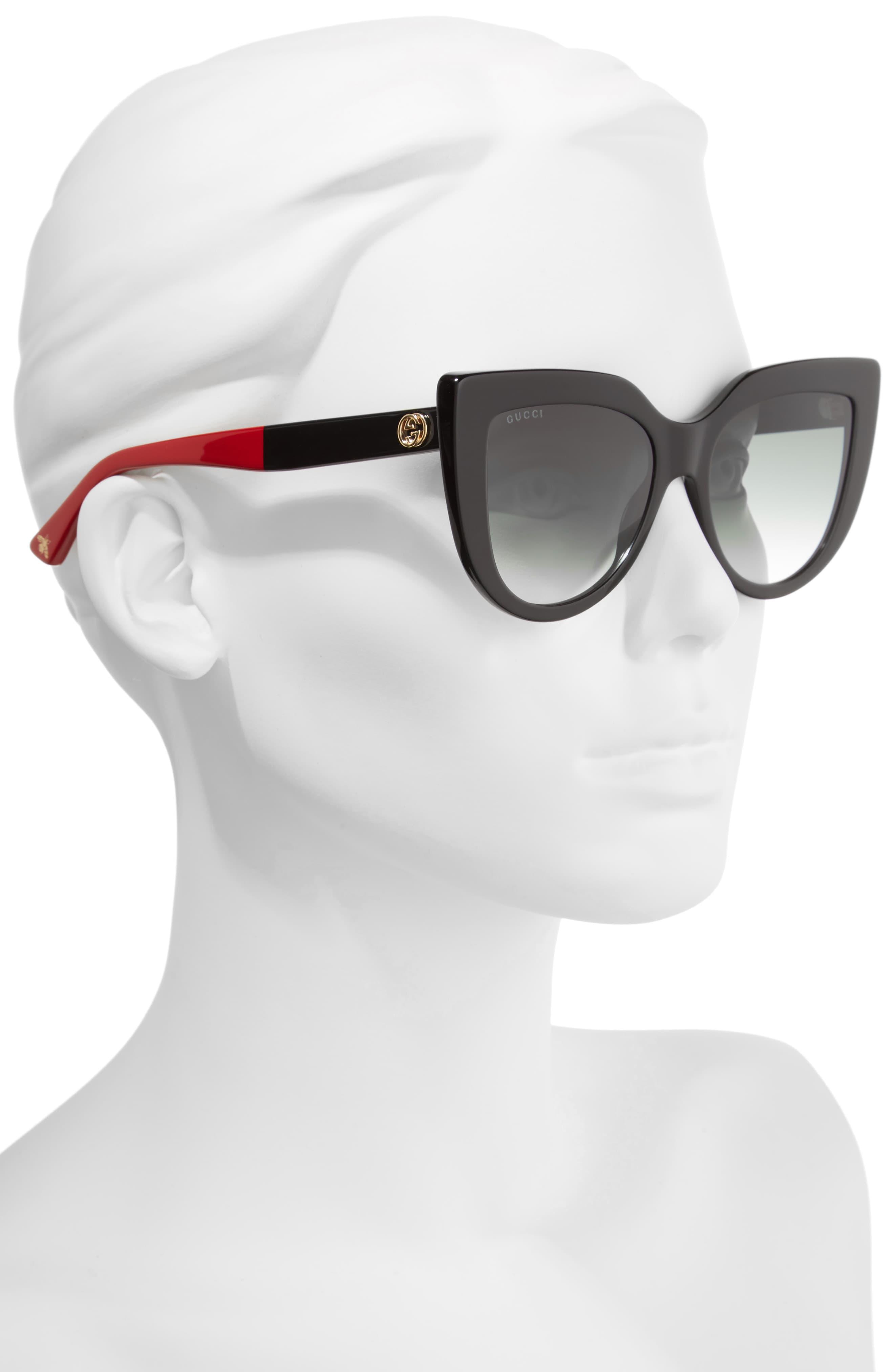 gucci 53mm cat eye sunglasses