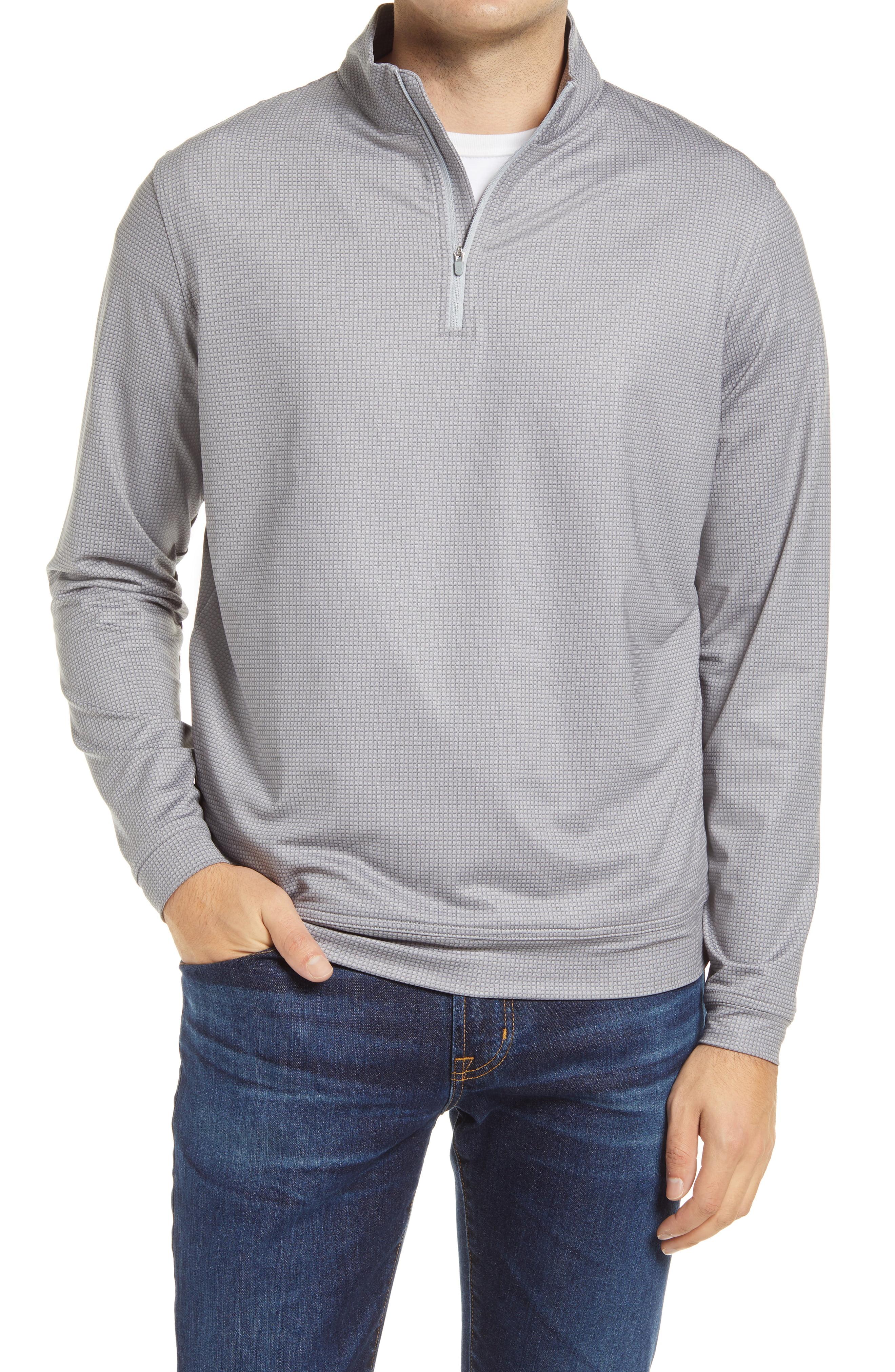 Peter Millar Perth Stretch Quarterzip Pullover in Gray for Men Lyst