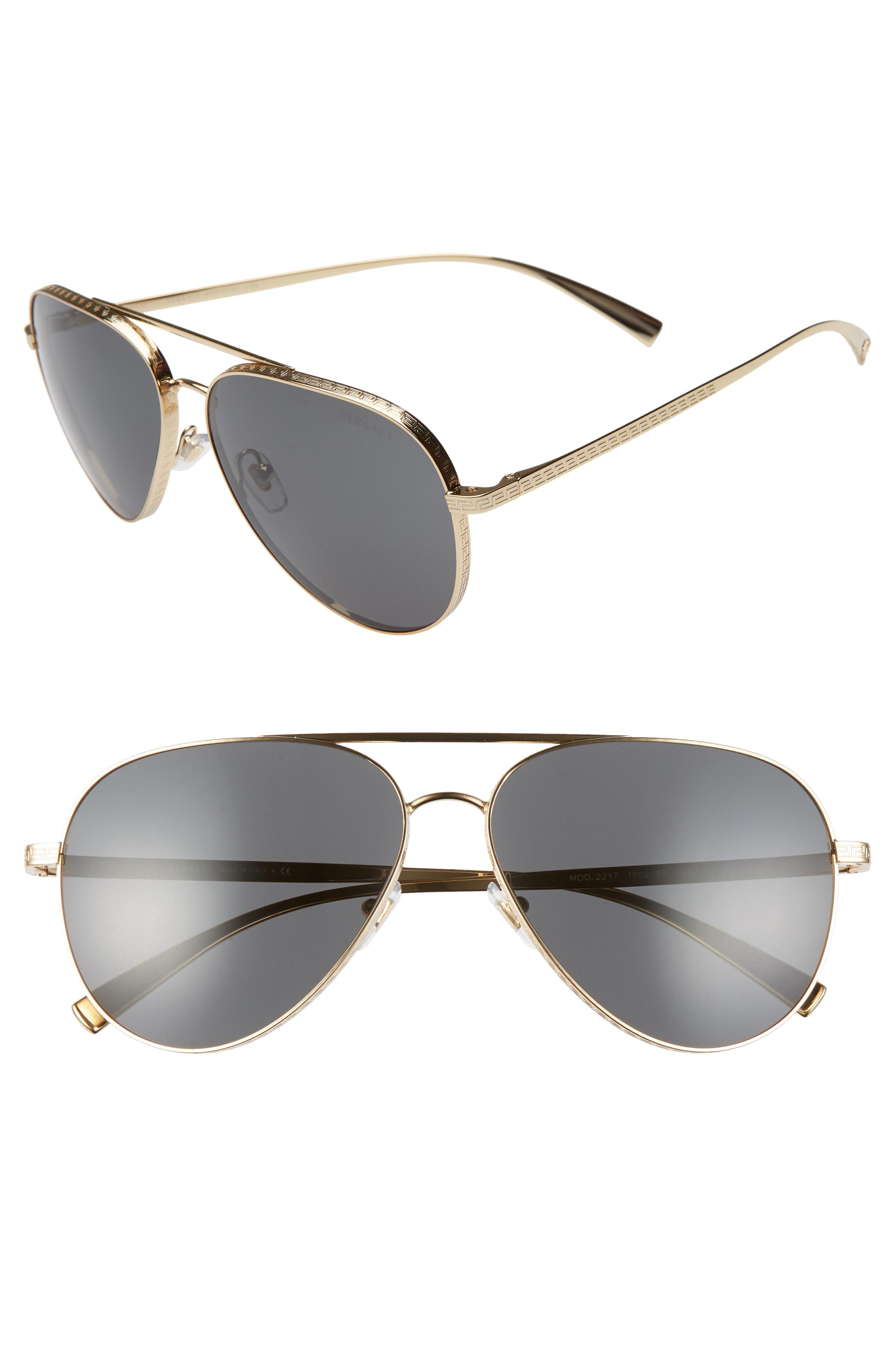 versace gold aviator sunglasses