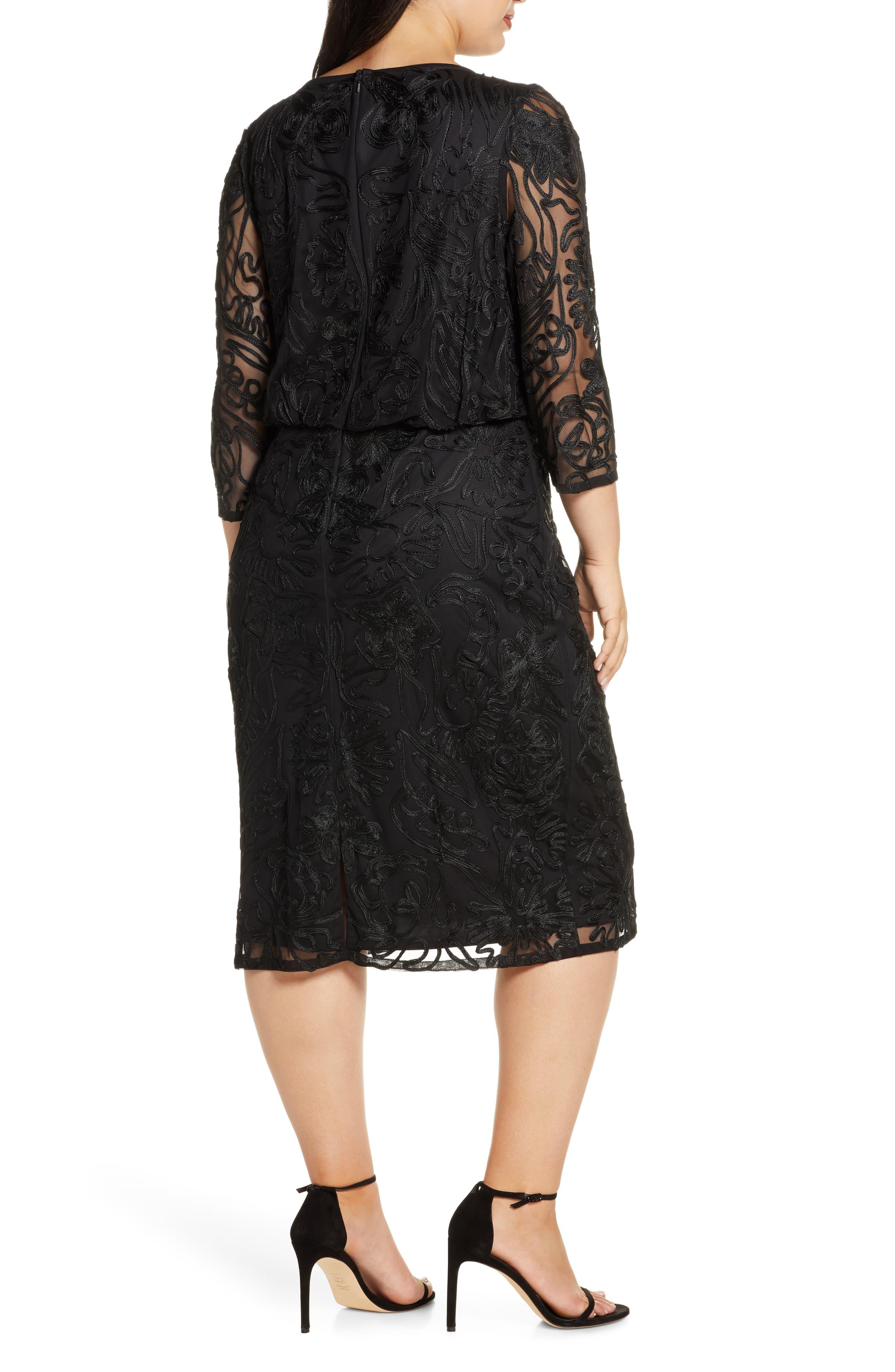 blouson soutache sheath dress