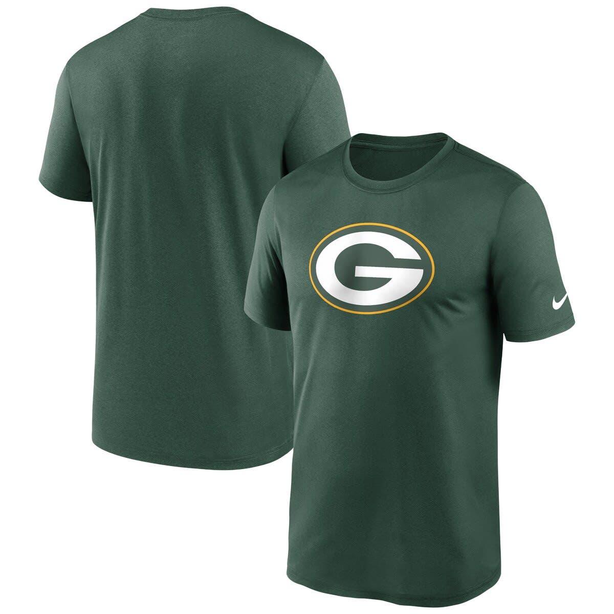 Women's Nike Green Green Bay Packers Logo Essential T-Shirt 