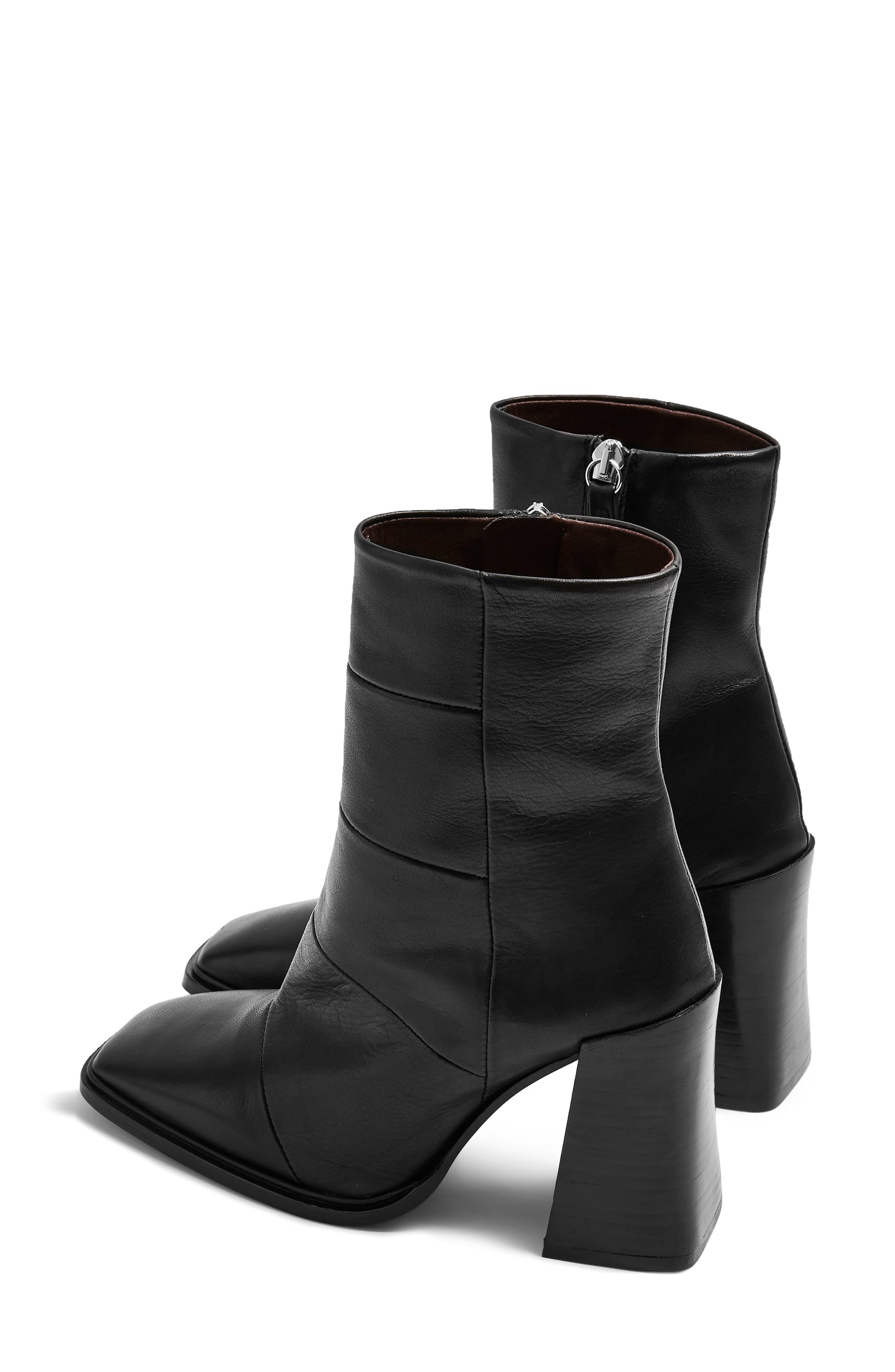 TOPSHOP Hartley Leatherboots in Black 