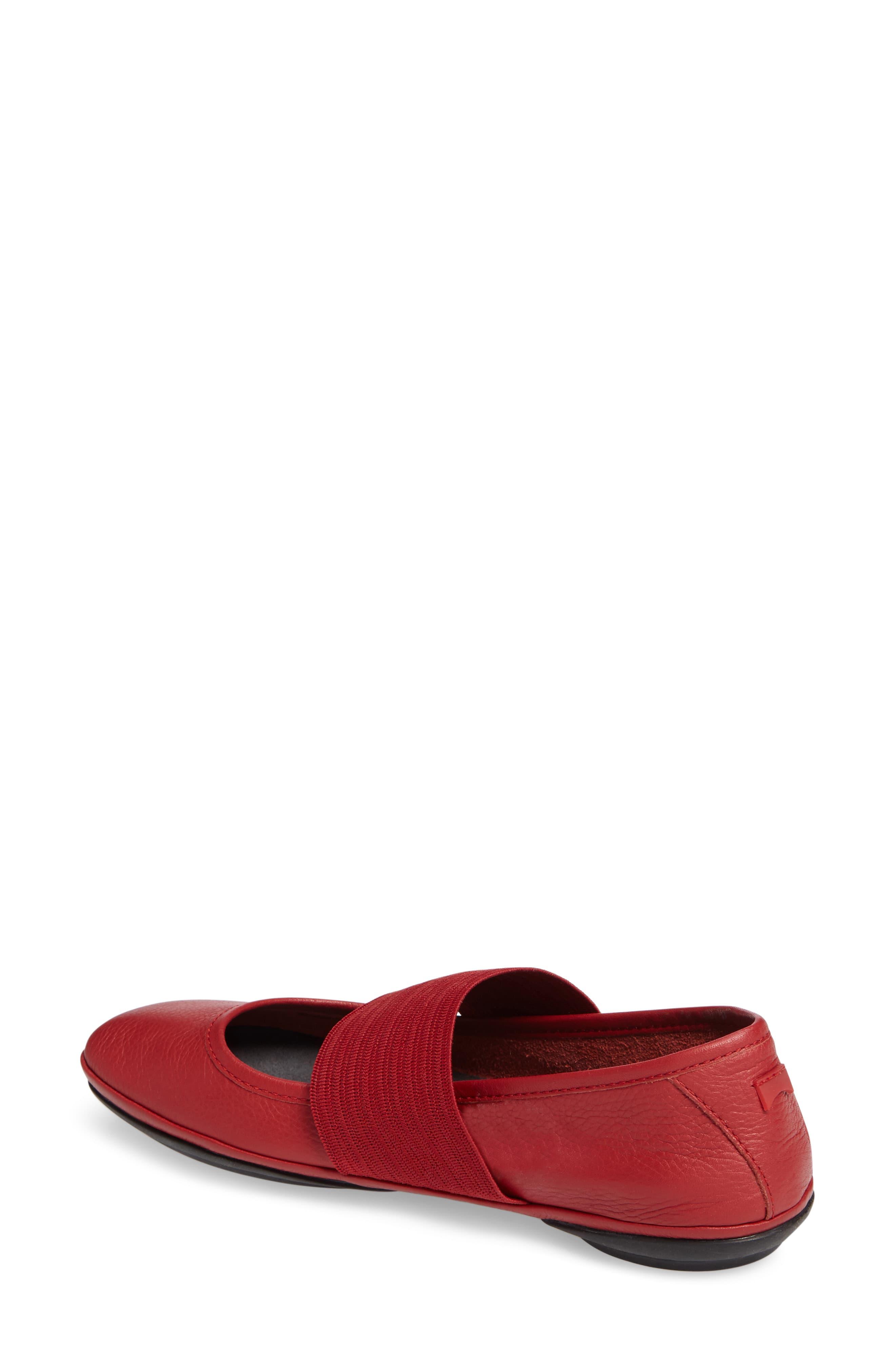Camper 'right Nina' Leather Ballerina Flat in Red - Save 3% - Lyst