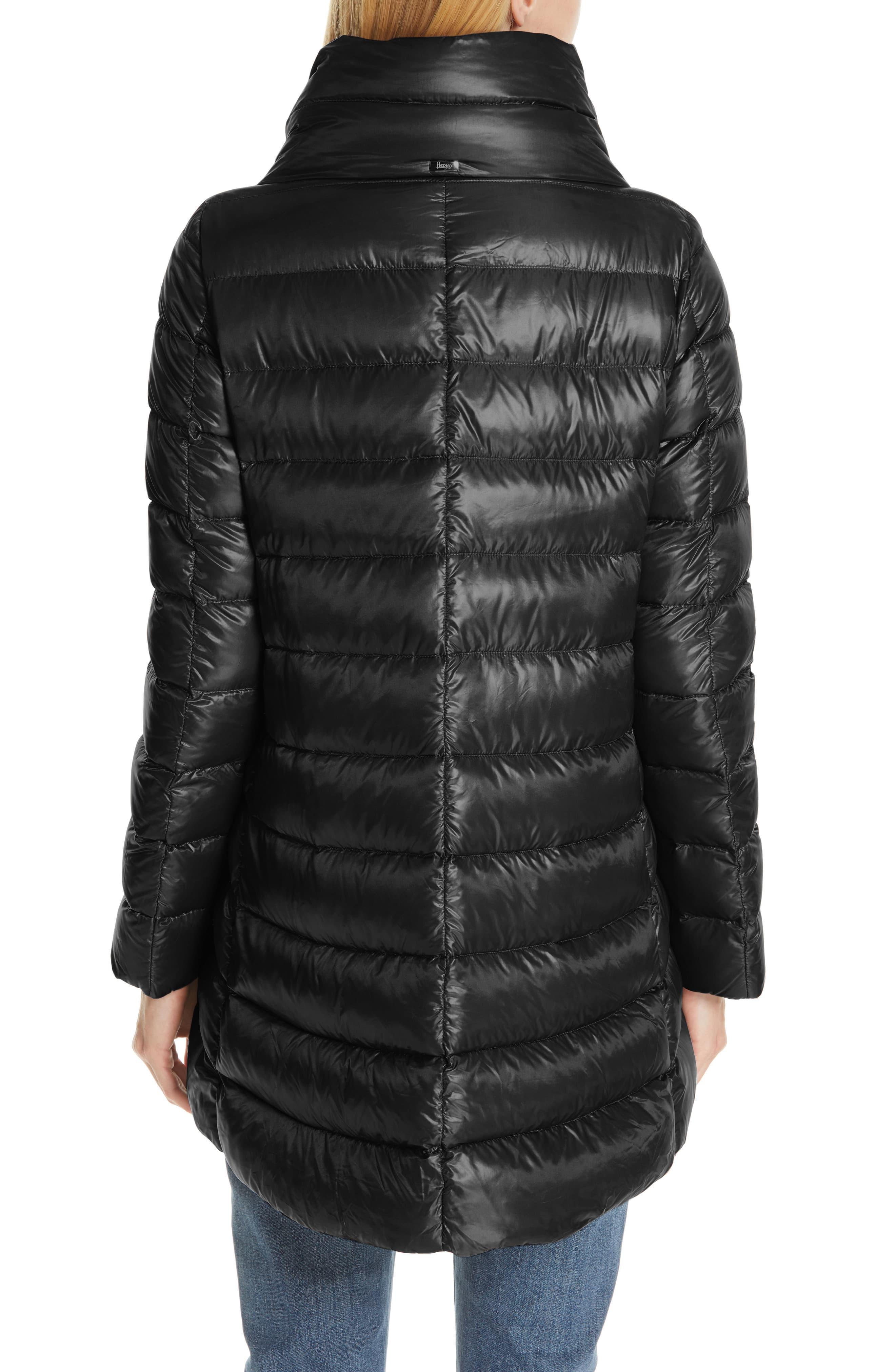 Herno Amelia High/low Down Jacket in Black Lyst