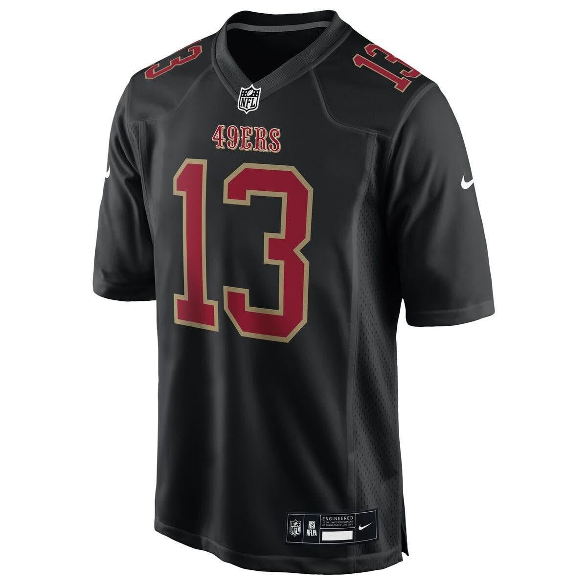 49ers black jersey store cheap