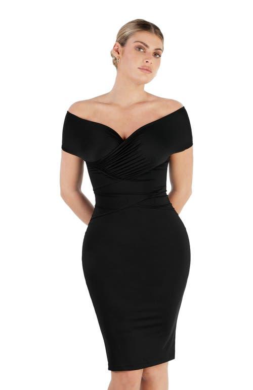popilush black dress Combines outerwear Popilush Shapewear Ruched Off-Shoulder Sculpting