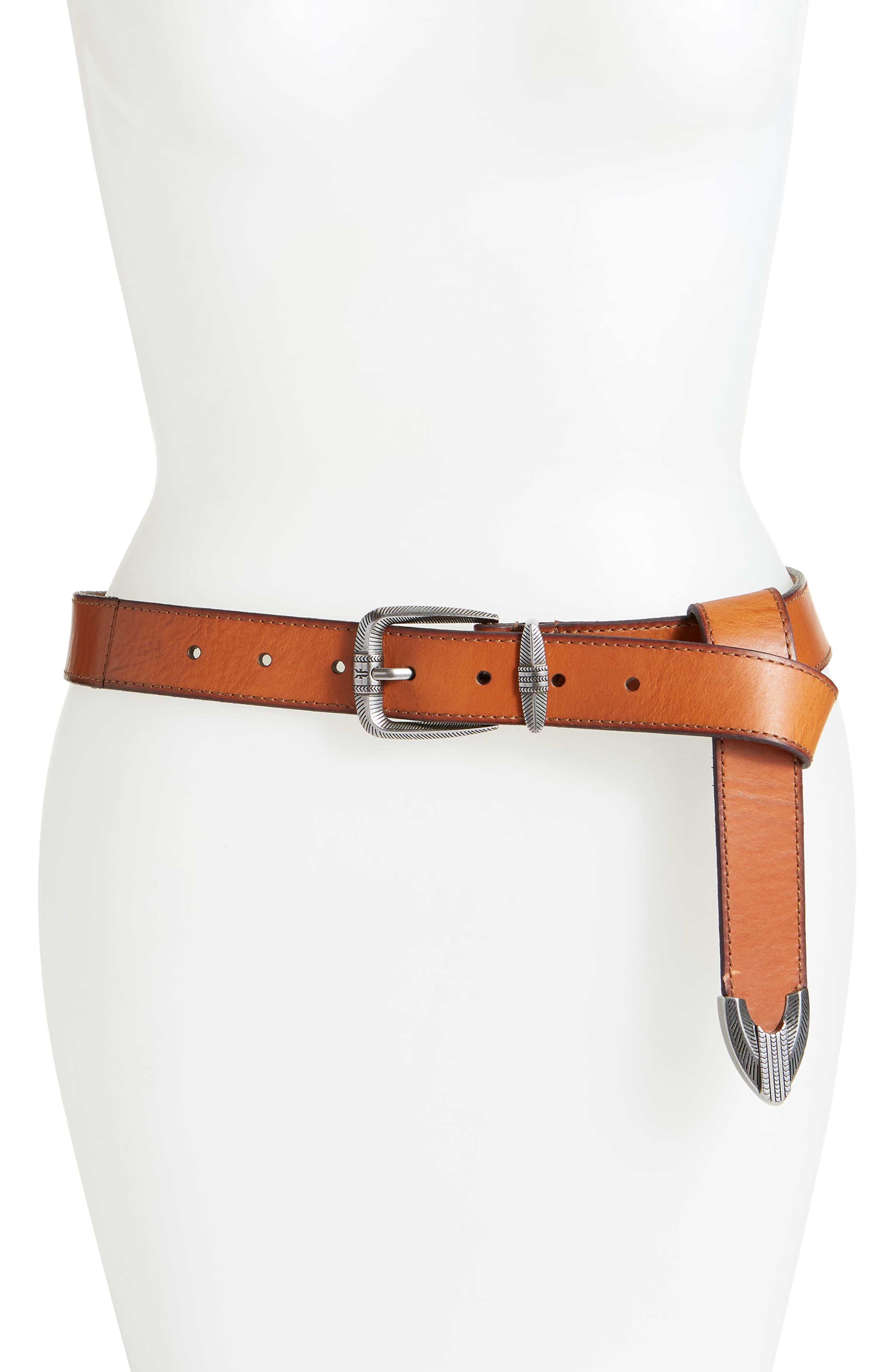 Frye Flat Panel Leather Belt in Tan (Brown) - Save 26% - Lyst