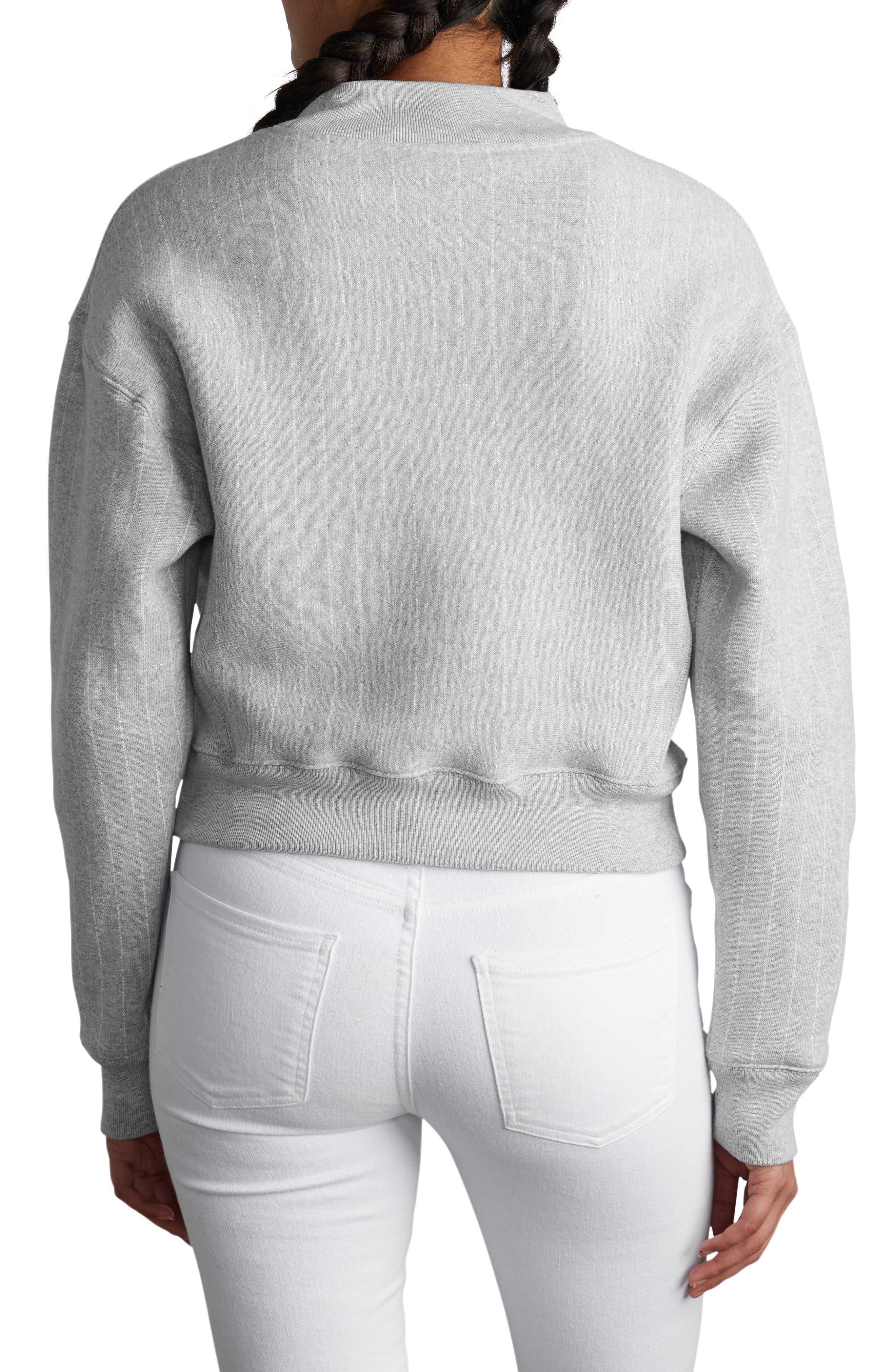 Download Champion Cotton Mock Neck Reverse Panel Crop Sweatshirt in ...