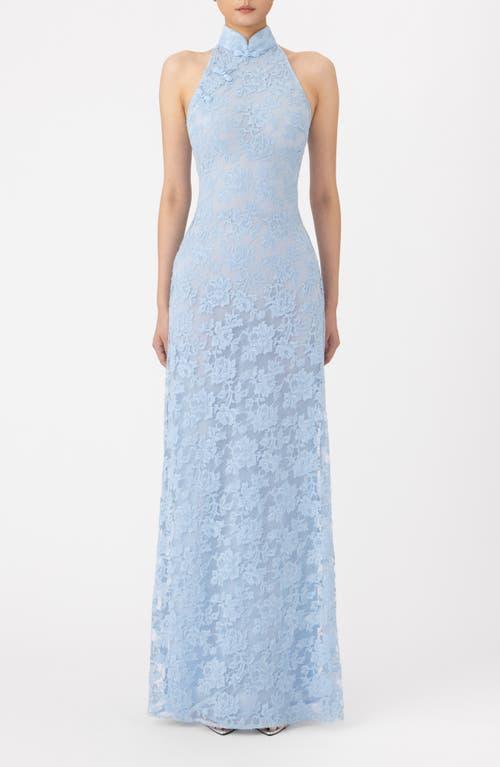 strapless open back dress Penelope Backless Satin Gown  SAU LEE