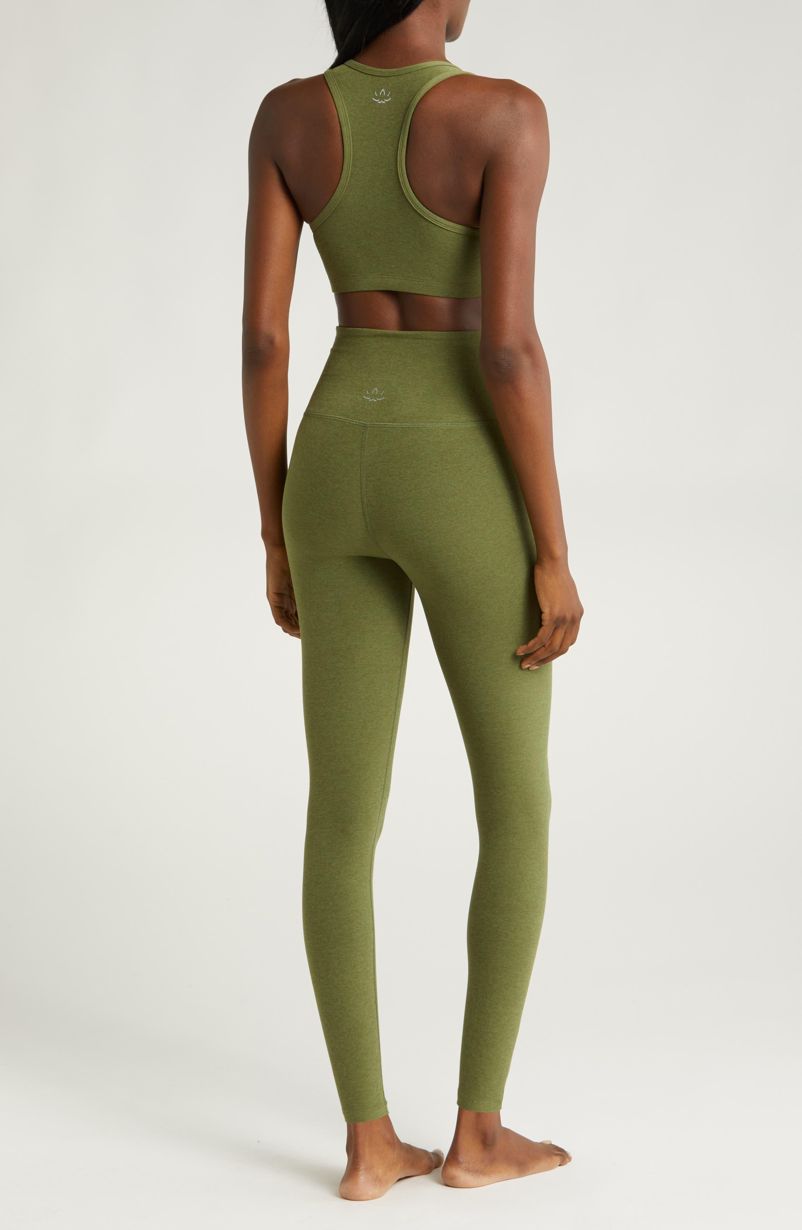 Beyond Yoga Spacedye At Your Leisure High Waisted Midi leggings in Green